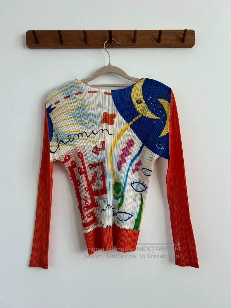 Issey Miyake Issey Miyake Color Block Long Sleeve Size L / US 10 / IT 46 - 2 Thumbnail
