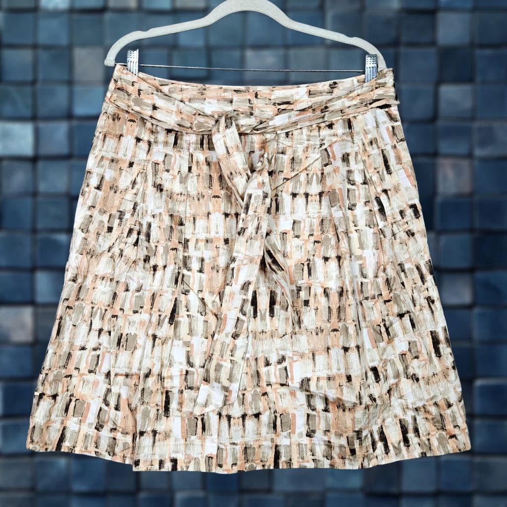 Ann Taylor Ann Taylor Skirt Womens 8 Women Tie Waist line Short Cotton Size Size 30" / US 8 / IT 44 - 1 Thumbnail