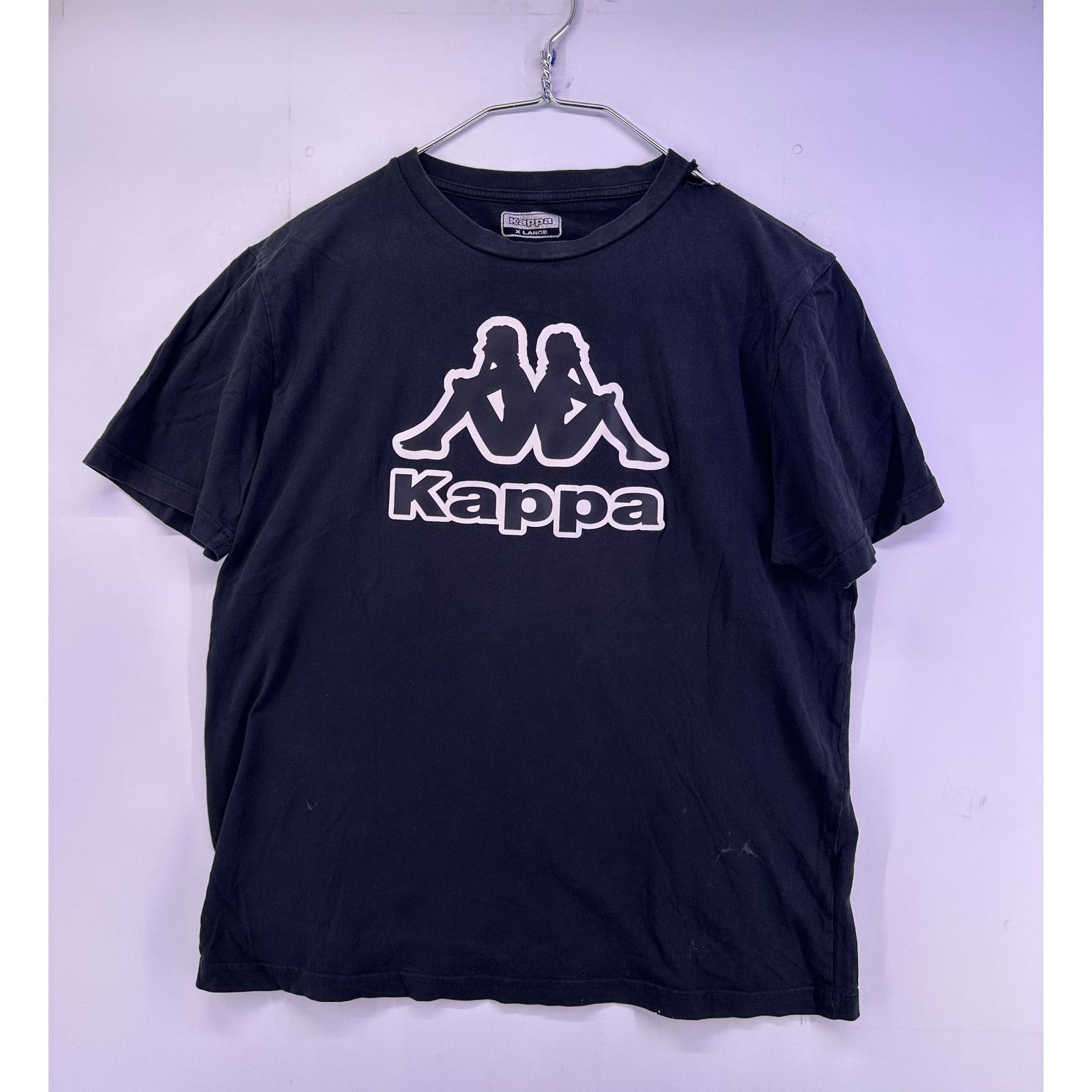 Kappa Kappa Black Tshirt Rough Worn In Size XL Size US XL / EU 56 / 4 - 1 Thumbnail