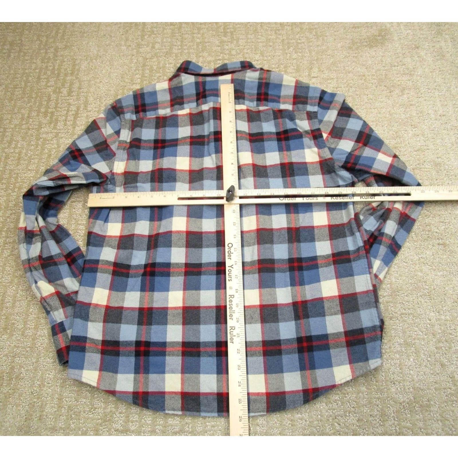 UNTUCKit UNTUCKit Shirt Men Medium Blue Plaid Flannel Long Sleeve Button Down Casual Size US M / EU 48-50 / 2 - 4 Thumbnail