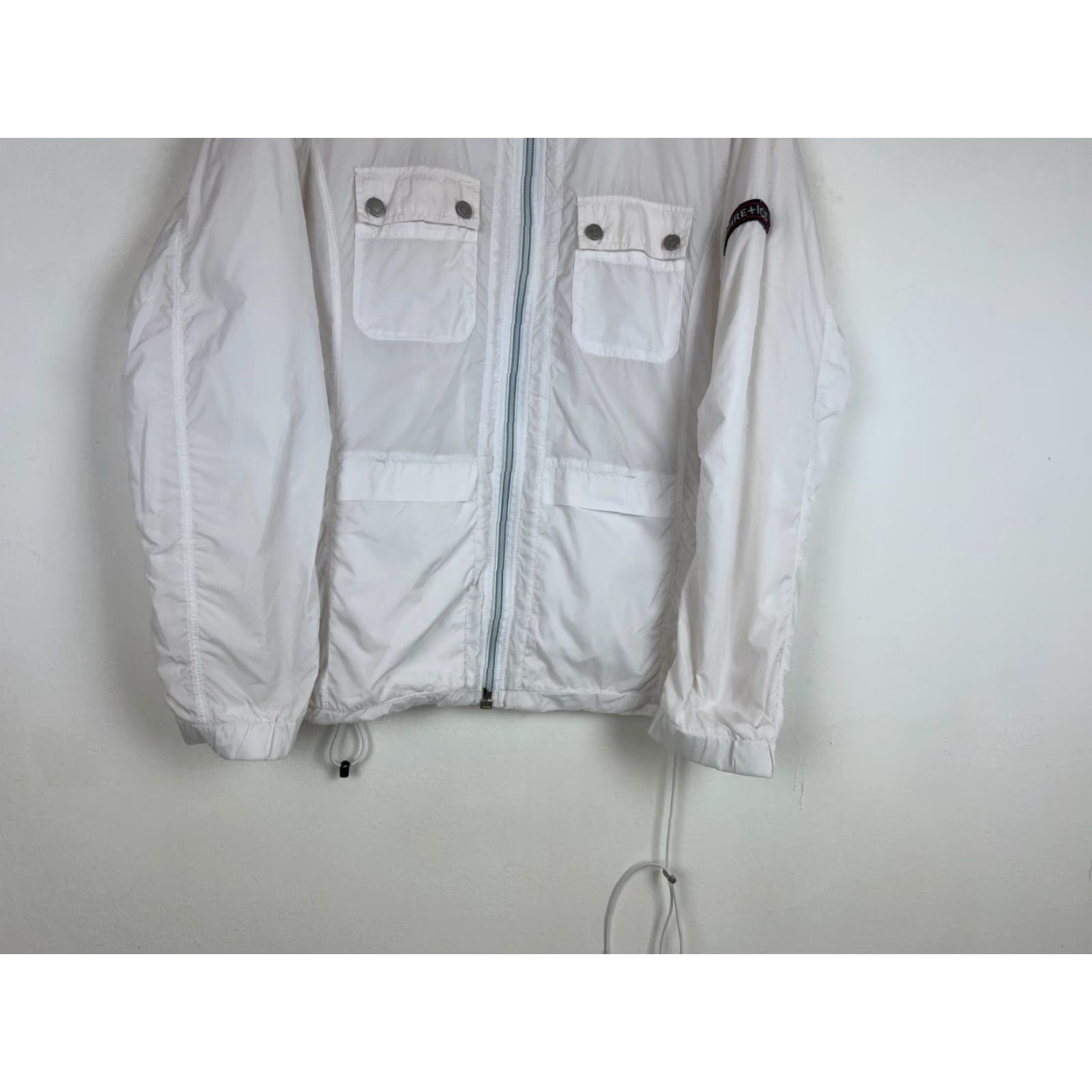 Bogner Bogner Fire + Ice Windbreaker Jacket Womens XL White Nylon Zip Embroidered 90s Classic Windbreaker Jacket Size XL / US 12-14 / IT 48-50 - 5 Thumbnail