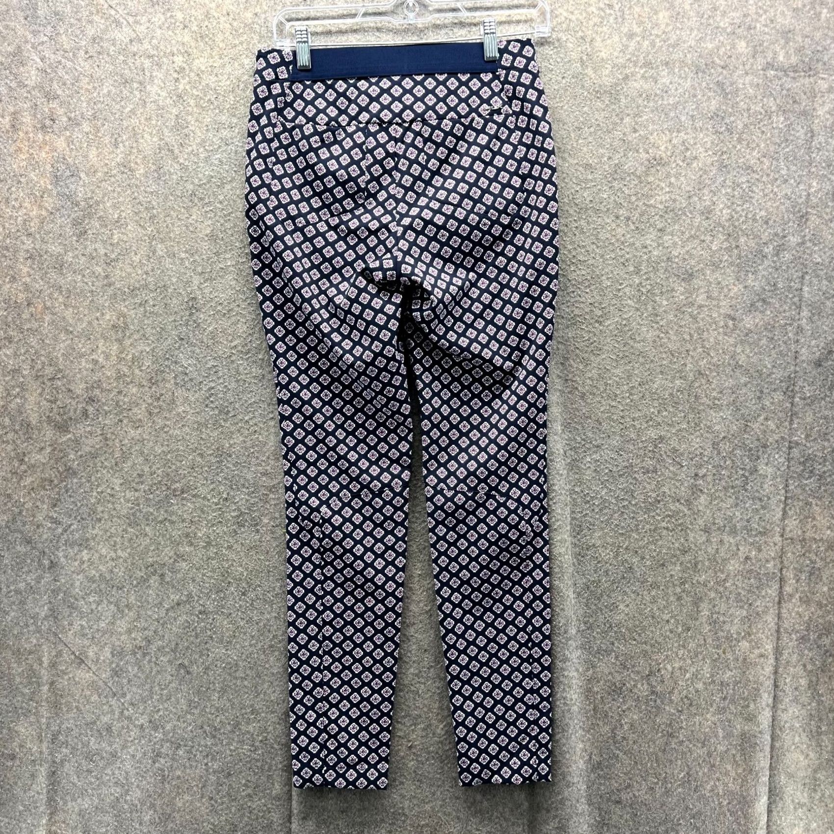 RLX Ralph Lauren RLX Ralph Lauren Pants Women 2 Blue Navy Leggings Geometric Floral Pockets Knit Nylon Size 26" / US 2 / IT 38 - 2 Thumbnail