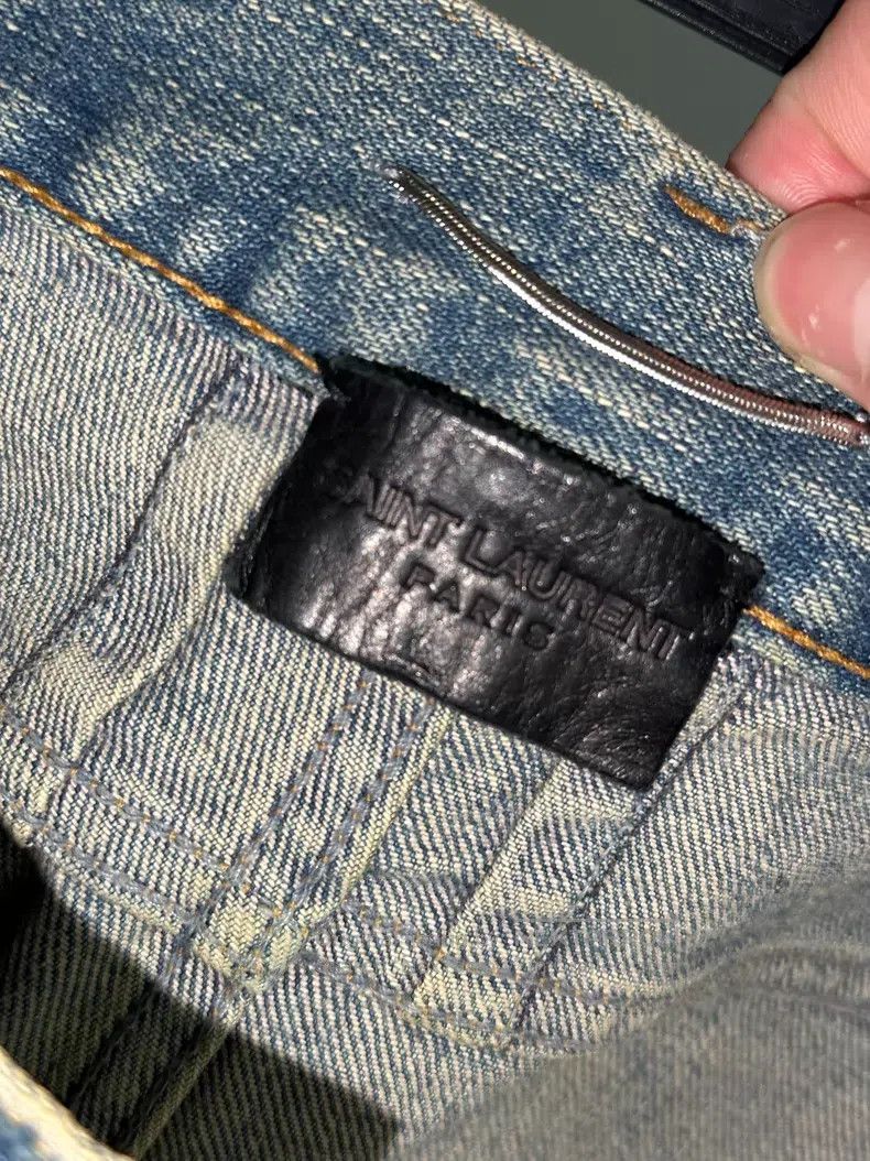 Saint Laurent Paris Saint Laurent Paris Knee Hole Washed and Worn Denim Jeans Size US 30 / EU 46 - 5 Thumbnail