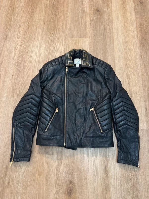 Versace Versace x H&M Leather Studded Jacket Biker size M Size US M / EU 48-50 / 2 - 2 Thumbnail