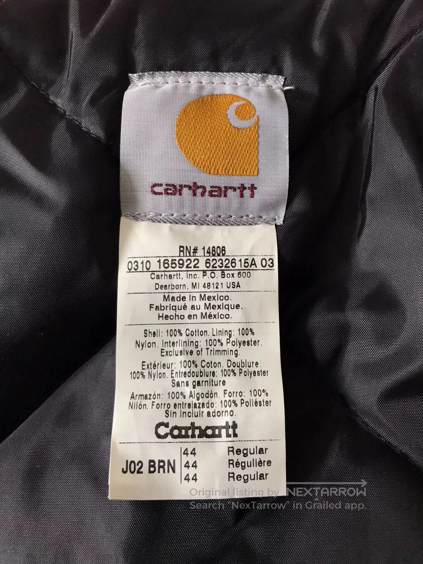 Carhartt Carhartt J02 Brown Canvas Work Jacket. Size US S / EU 44-46 / 1 - 9 Thumbnail
