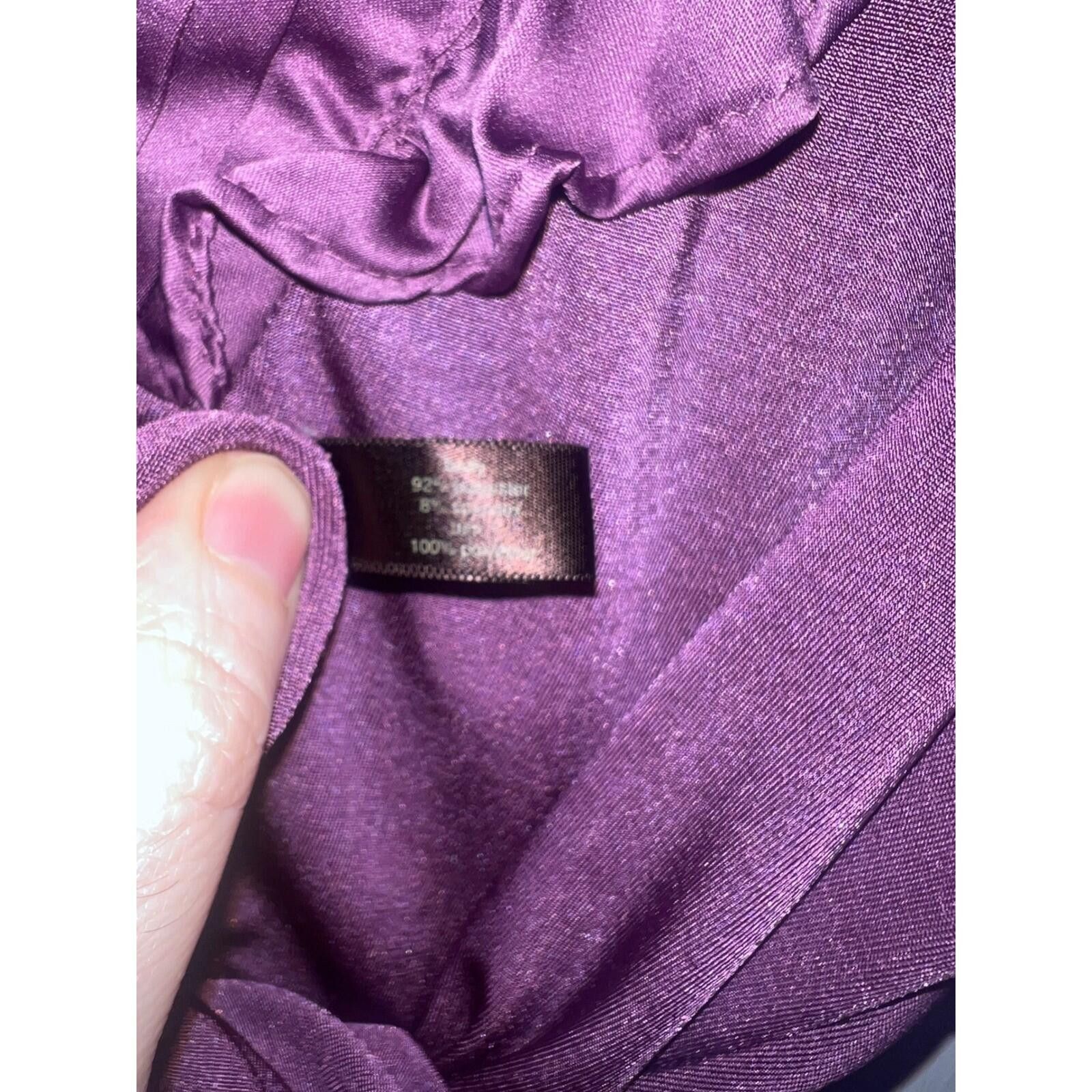 Other The Limited Blouse Women XS Purple Excellent Ruffle Satin Size XS / US 0-2 / IT 36-38 - 6 Thumbnail