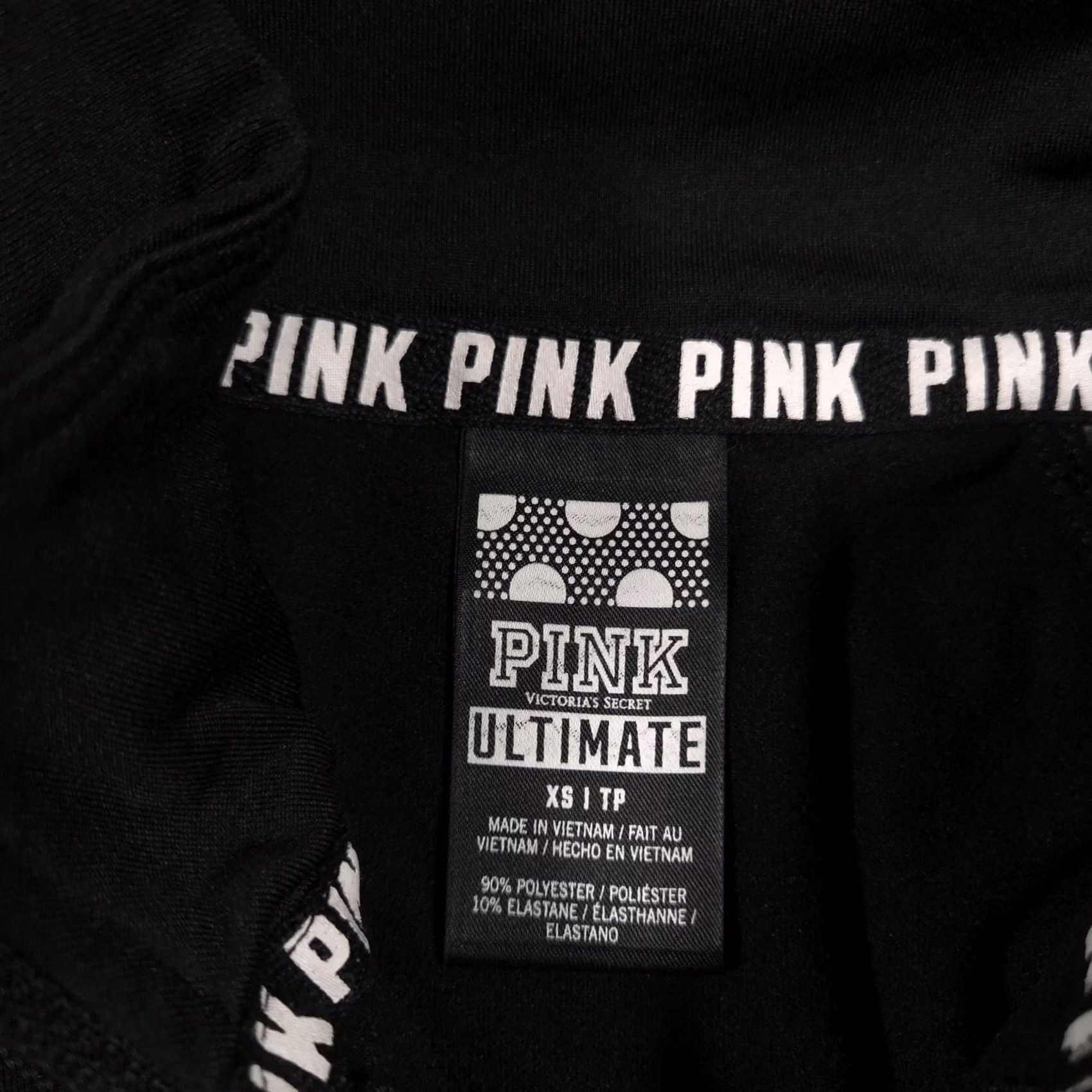 Pinko PINK Victoria's Secret Pullover Womens XS Black Ultimate Quarter Zip Love Pink Pullover Tee Shirt Hoodie? Size XS / US 0-2 / IT 36-38 - 6 Thumbnail