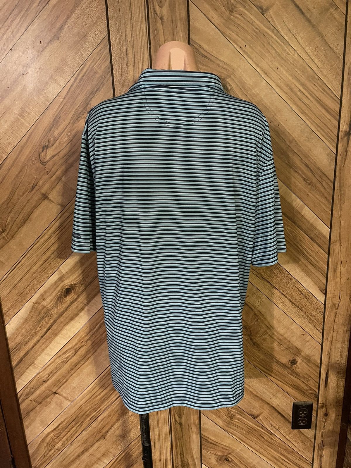 Chubbies Chubbies Men’s L Blue Striped Fired Up Stretched Polo Shirt Size US L / EU 52-54 / 3 - 7 Thumbnail