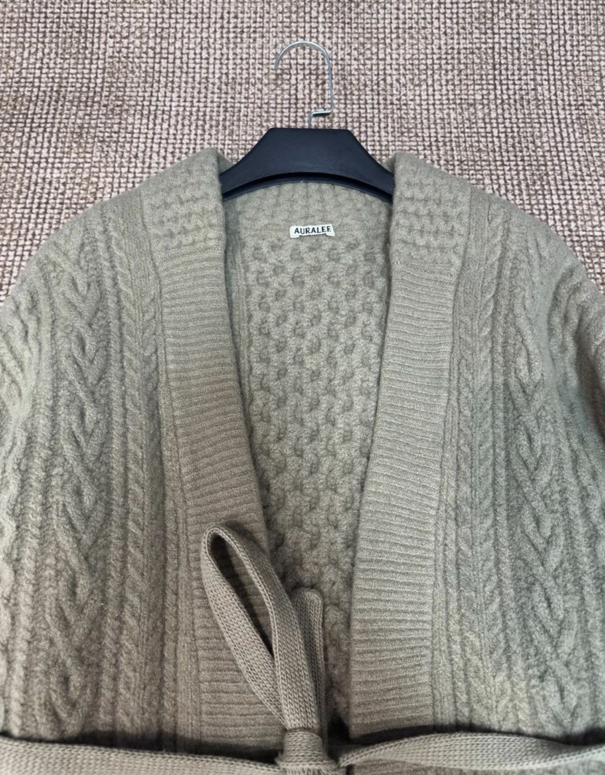 Auralee AURALEE Wool Cable Knit Cardigan | Heavyweight Knit K23 Size US L / EU 52-54 / 3 - 4 Thumbnail