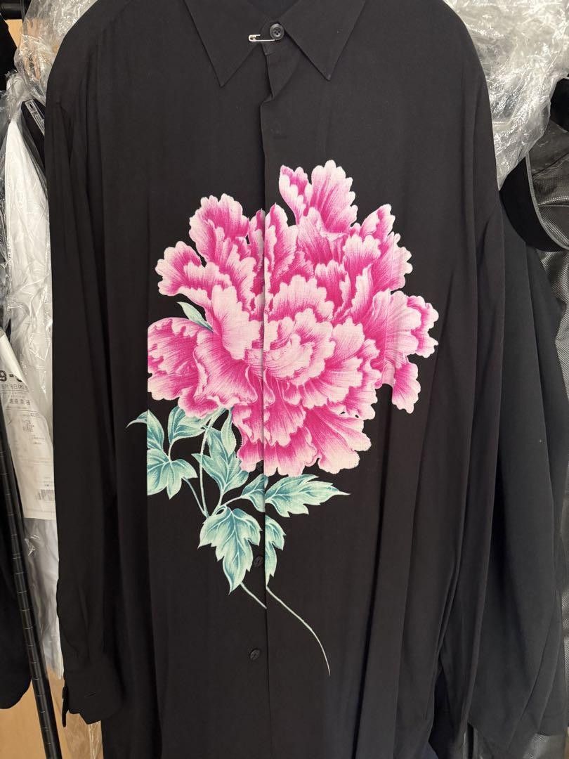 Yohji Yamamoto yohji yamamoto pour homme/peony-dyed rayon shirts Size US M / EU 48-50 / 2 - 2 Thumbnail