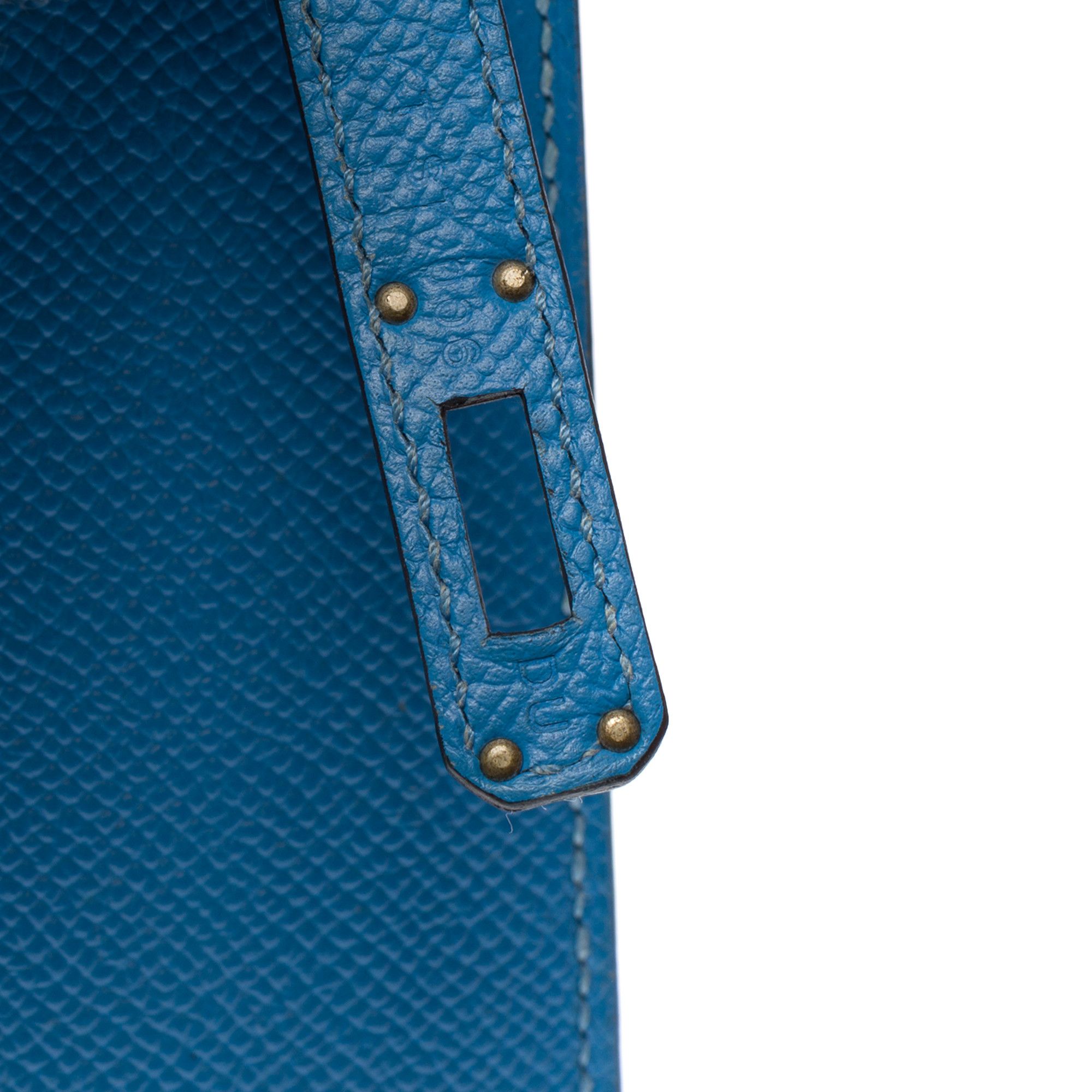 Hermes HERMES Kelly 25 in Blue Leather Size ONE SIZE - 8 Thumbnail
