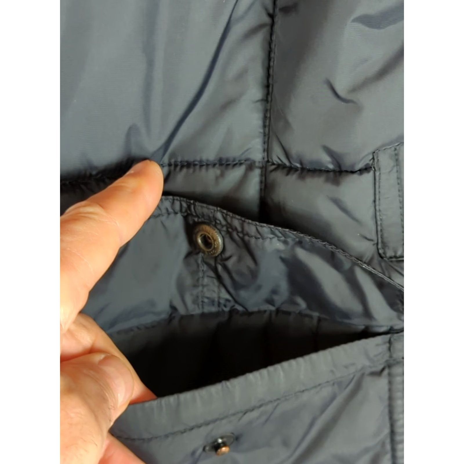 Lands' End Lands' End Quilted Jacket Women M Black Nylon Insulated Sherpa Collar Long Sleeve Zip Short Length Regular Fit Casual Size M / US 6-8 / IT 42-44 - 5 Thumbnail