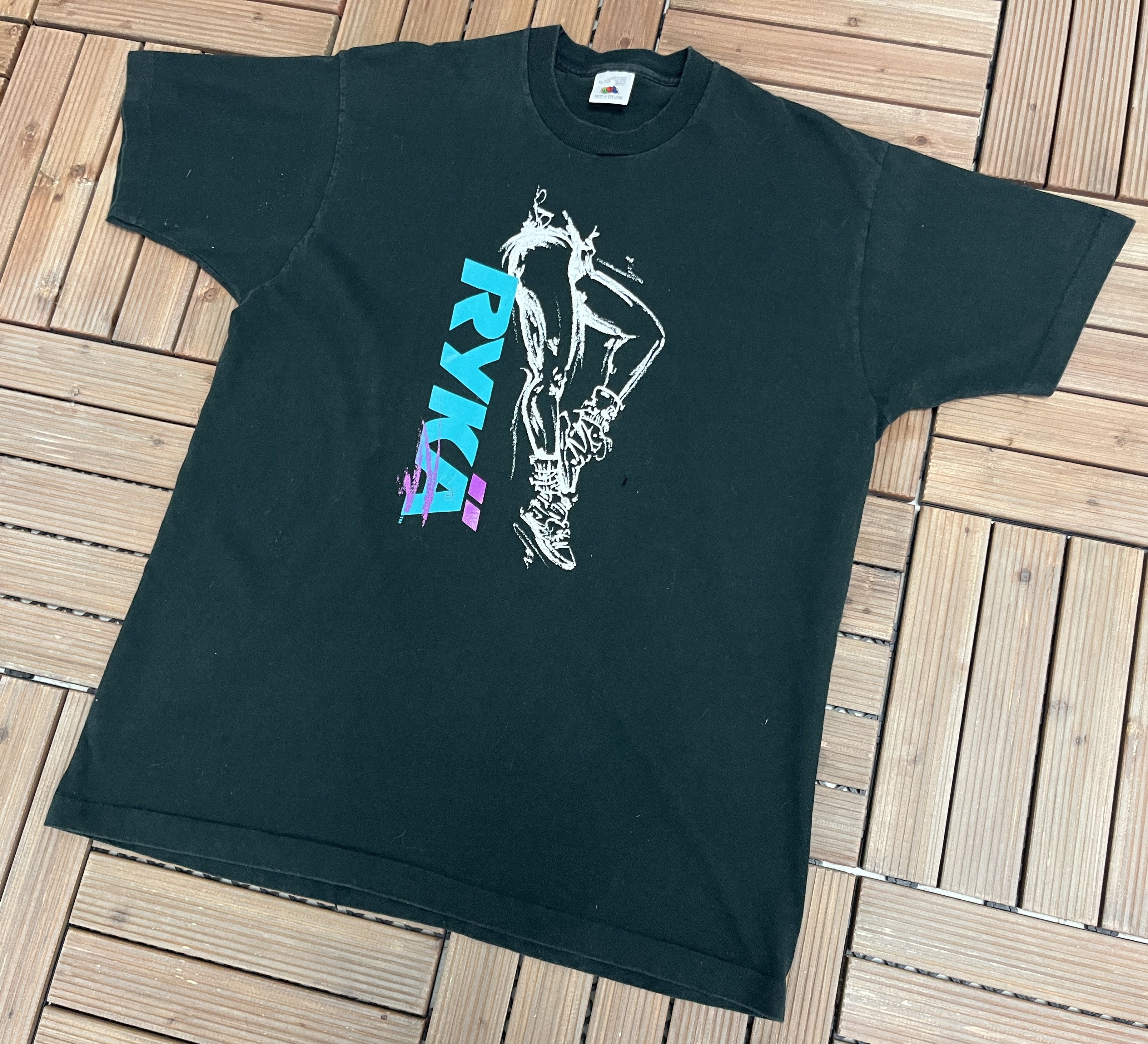 Vintage Ryka Athletic Shoes Vintage Black T-Shirt Tee Size US XL / EU 56 / 4 - 3 Thumbnail