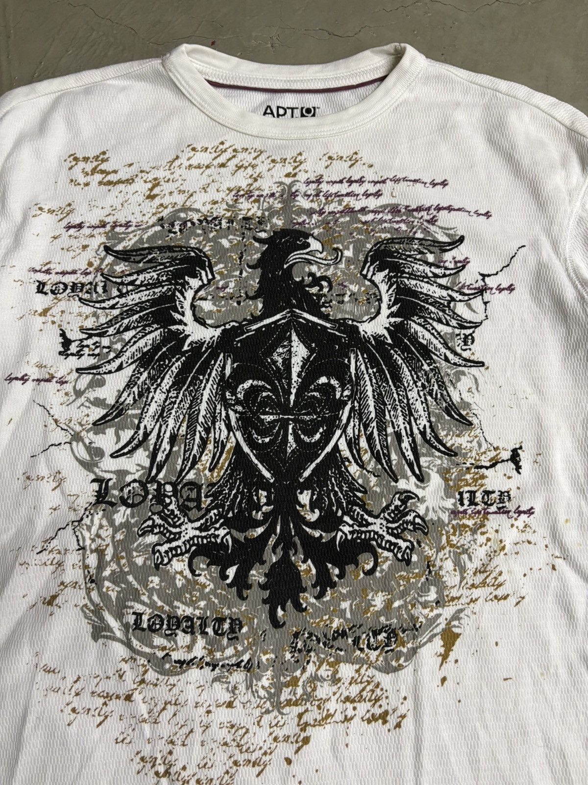 Affliction Vintage Y2K Gothic Thermal Shirt Affliction MMA Punk Goth Te Size US M / EU 48-50 / 2 - 2 Thumbnail