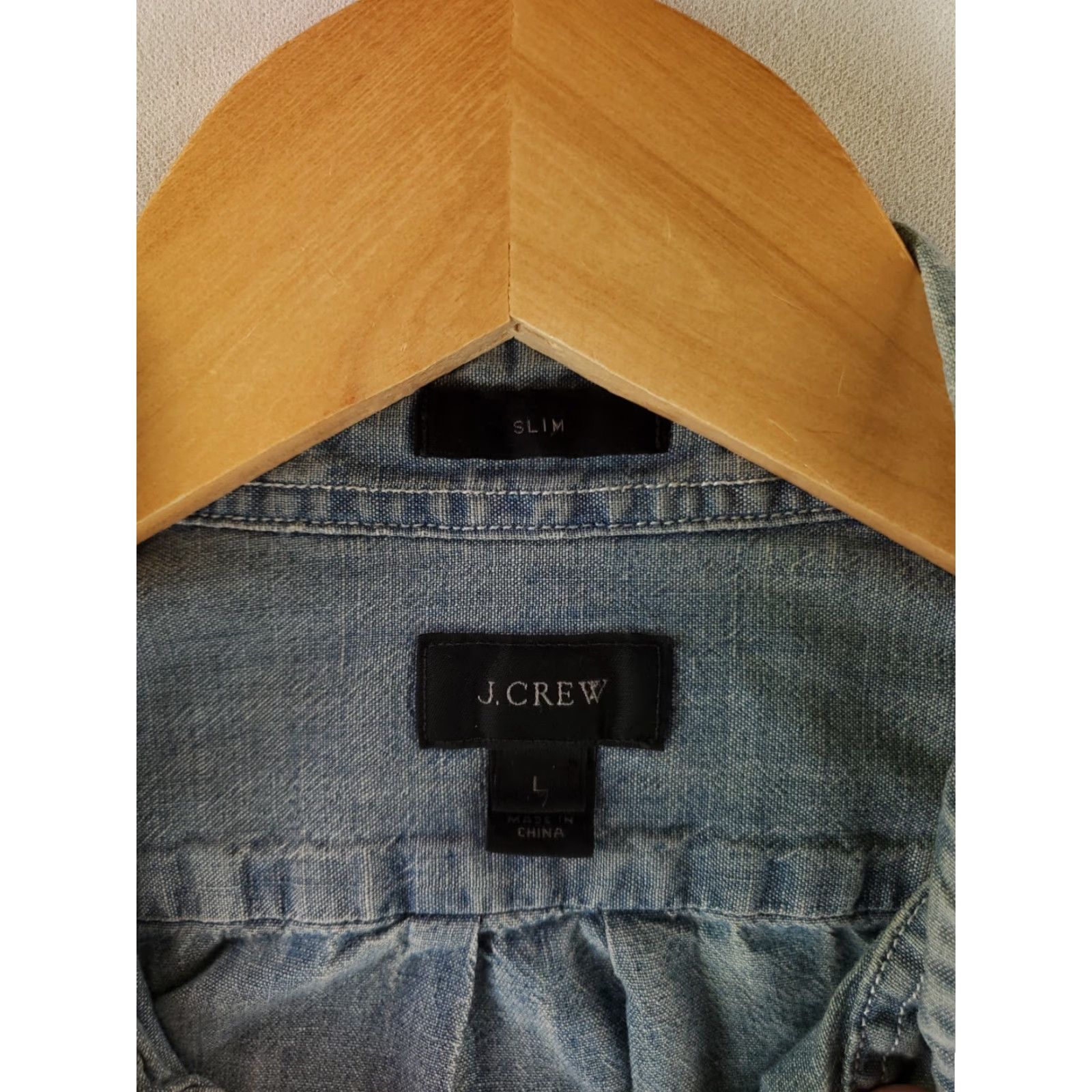 J.Crew J. Crew Shirt Chambray Japanese Fabric Button-Down Blue Long Sleeve Slim Mens L Size US L / EU 52-54 / 3 - 2 Thumbnail