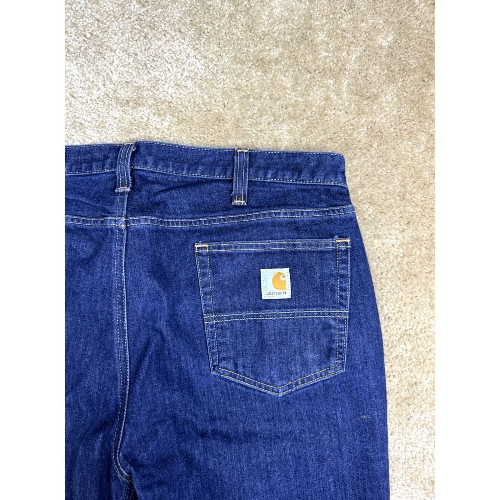 Carhartt Carhartt Jeans 38x34 Relaxed Fit Tapered Leg Workwear Force Extremes 916 Blue Mens Size US 38 / EU 54 - 7 Thumbnail