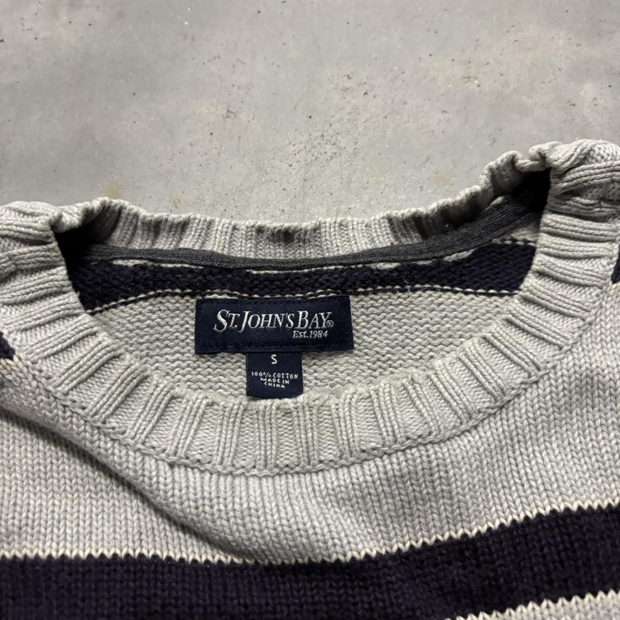 Japanese Brand × Vintage Crazy Vintage Y2K/2000s Grey Striped Essential Sweater! Size US S / EU 44-46 / 1 - 4 Thumbnail