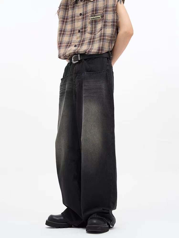 Japanese Brand × Jean Washed vintage baggy wide leg street jeans Size US 30 / EU 46 - 2 Thumbnail
