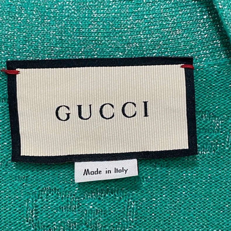 Gucci Gucci Gold thread full print old flower green cardigan coat Size S / US 4 / IT 40 - 4 Thumbnail