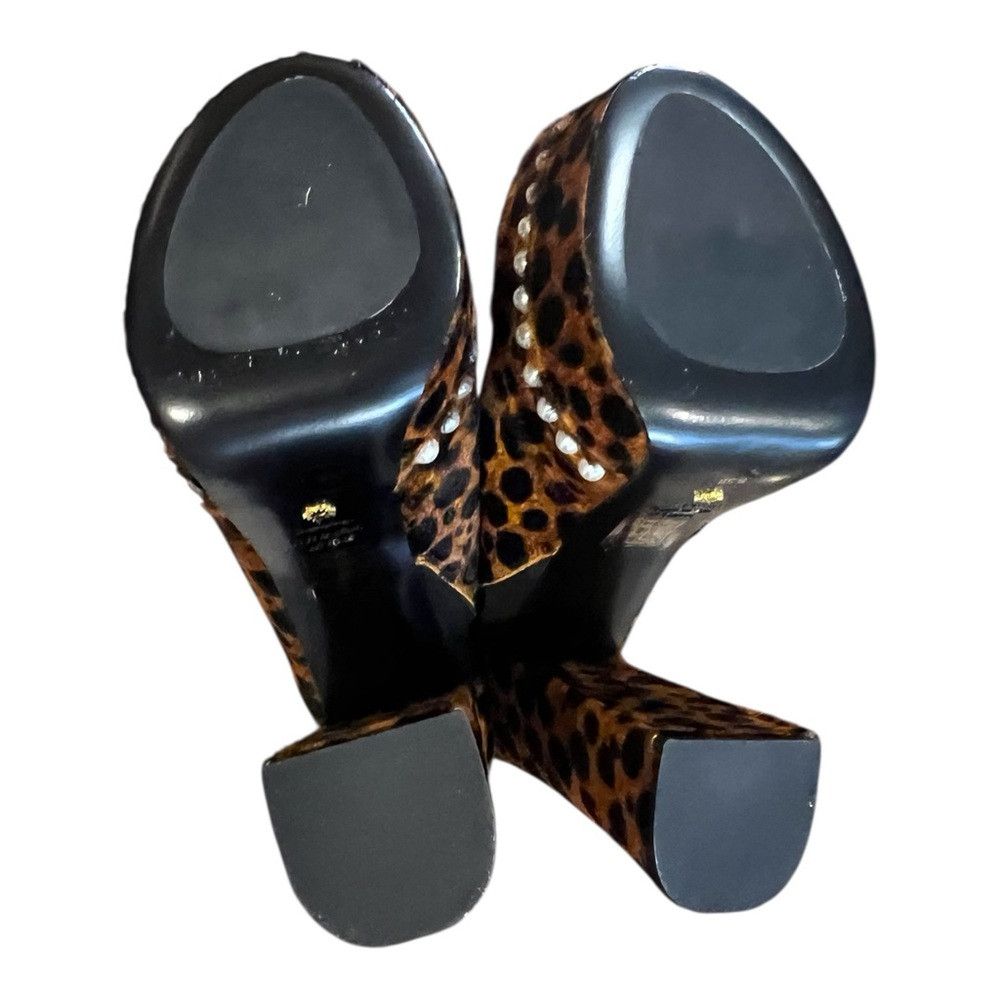 Stuart Weitzman Stuart Weitzman Skyhigh 145 Pearl Slide Calf Hair Leopard Size US 8.5 / IT 38.5 - 8 Thumbnail