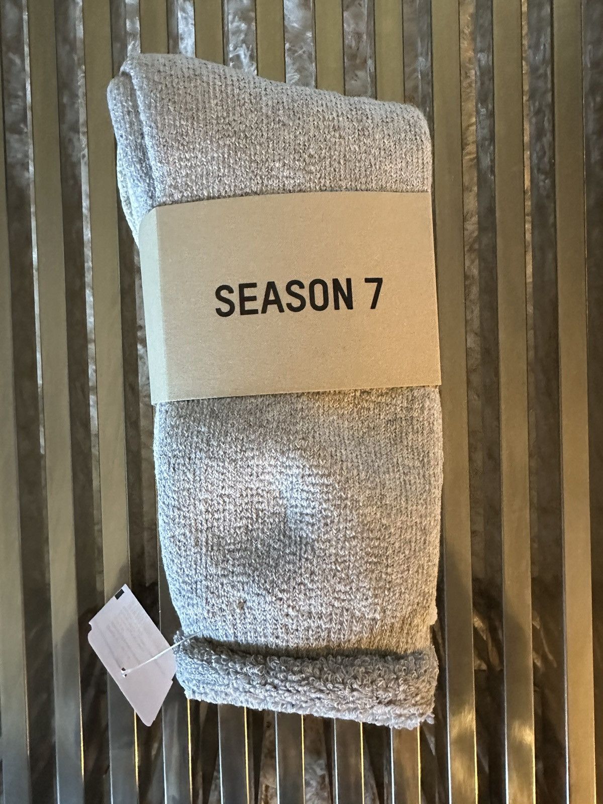 Pre-owned Yeezy Season Yeezy Bouclette Socks Color Two Size L/xl In Grey