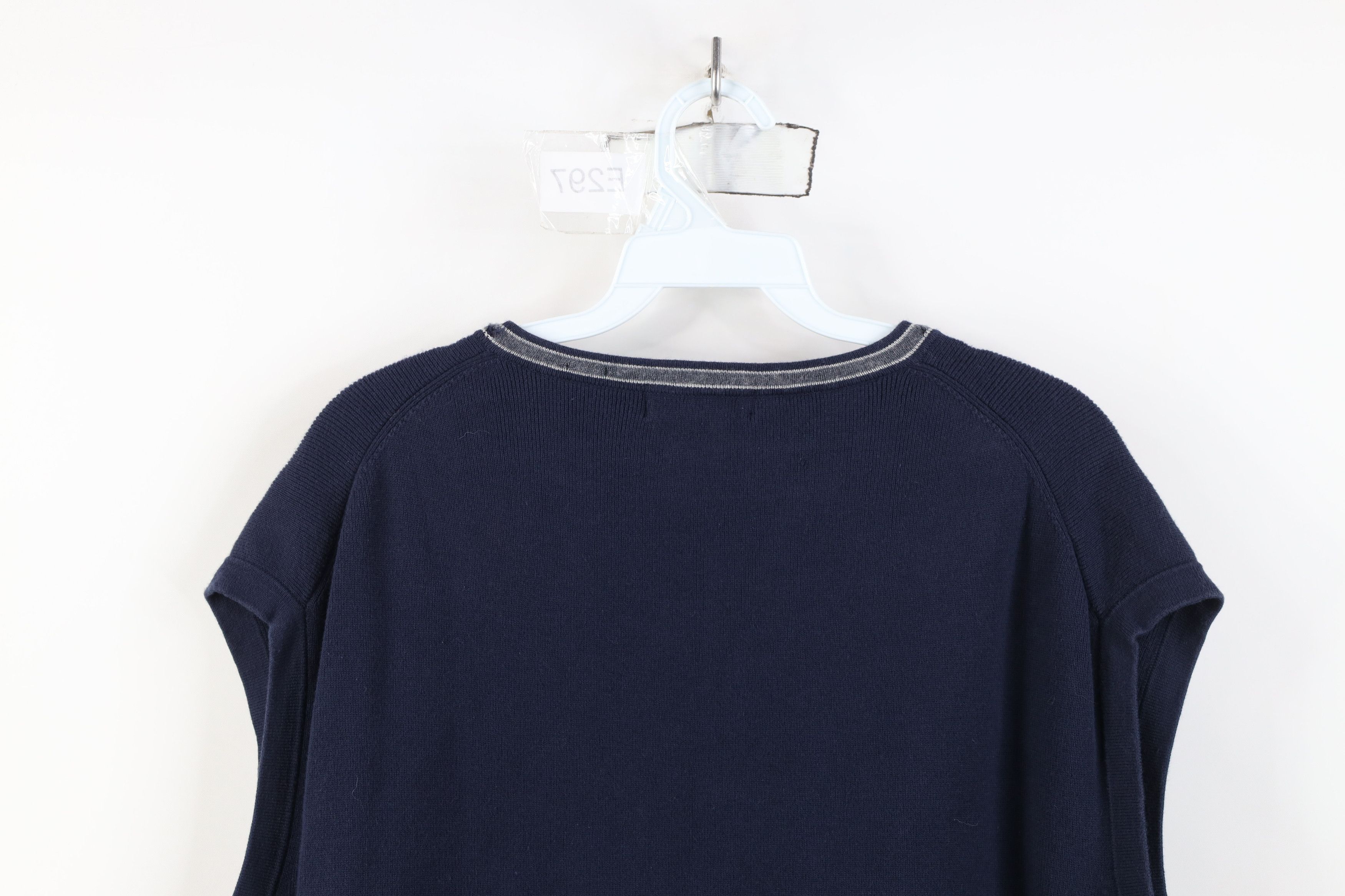 Nautica Vintage 90s Nautica Cotton Ribbed Knit Sweater Vest Blue Size US XL / EU 56 / 4 - 13 Thumbnail