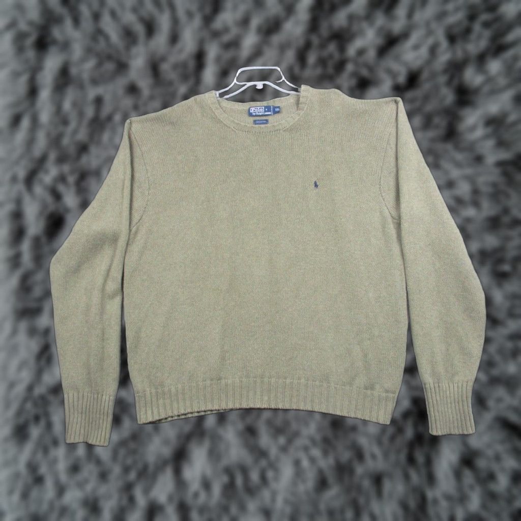 Polo Ralph Lauren VINTAGE Polo Ralph Lauren Sweater Shirt Men XXL Cable Knit Green 80s 90s Logo Pullover Size US XXL / EU 58 / 5 - 1 Thumbnail