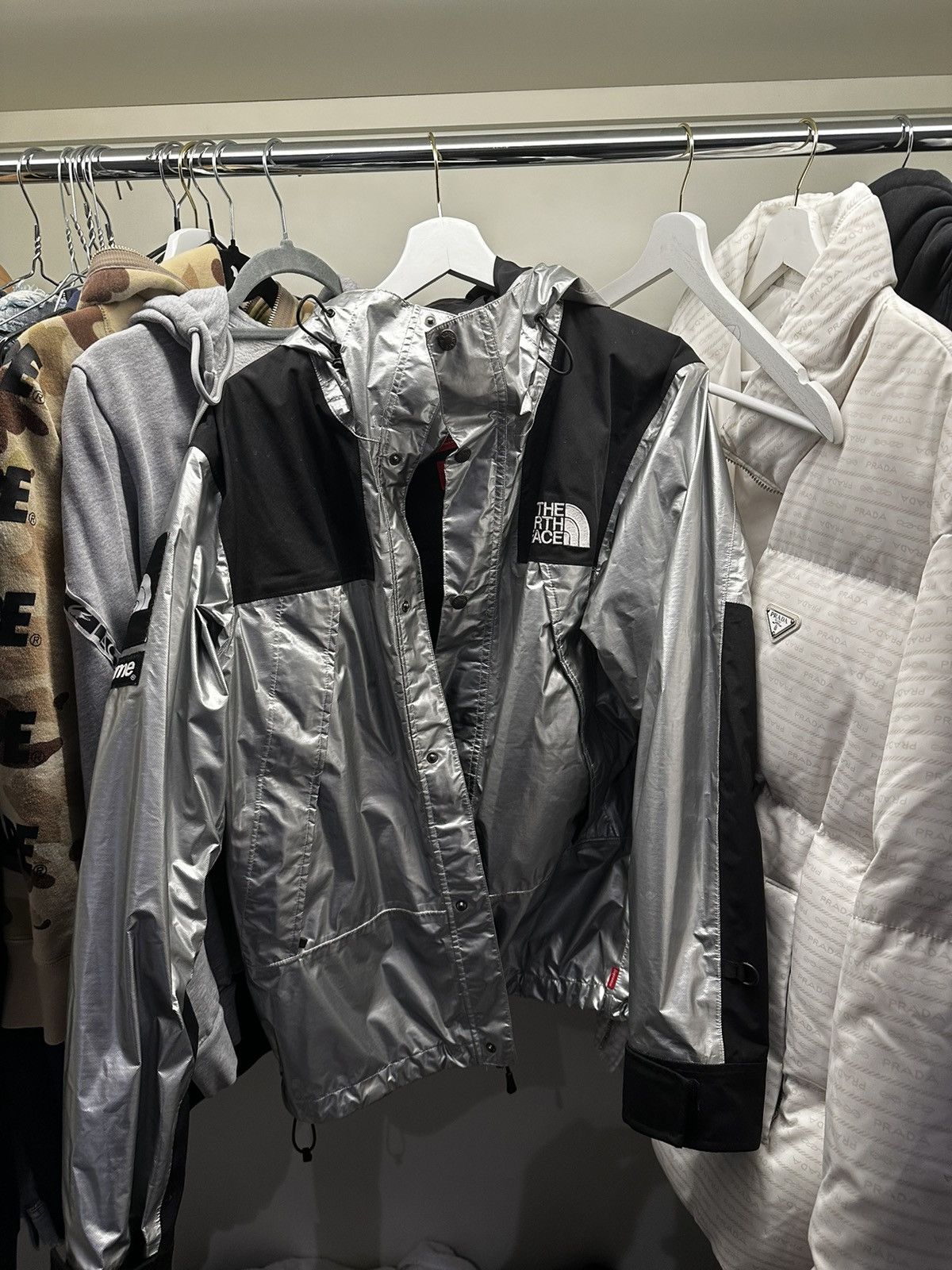 image of Supreme x The North Face in Silver, Men's (Size Small)