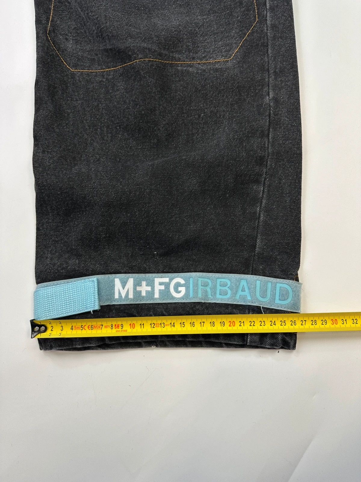 Marithe + Francois Girbaud Marithé + François Black & Blue Baggy Velcro Denim Pants Size US 36 / EU 52 - 14 Thumbnail