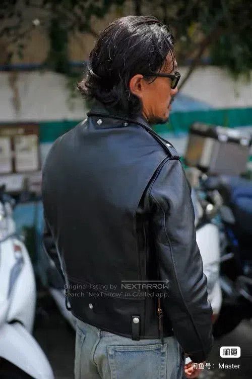 Buco Buco J-24, black tea-core horseskin leather coat Size US L / EU 52-54 / 3 - 7 Thumbnail