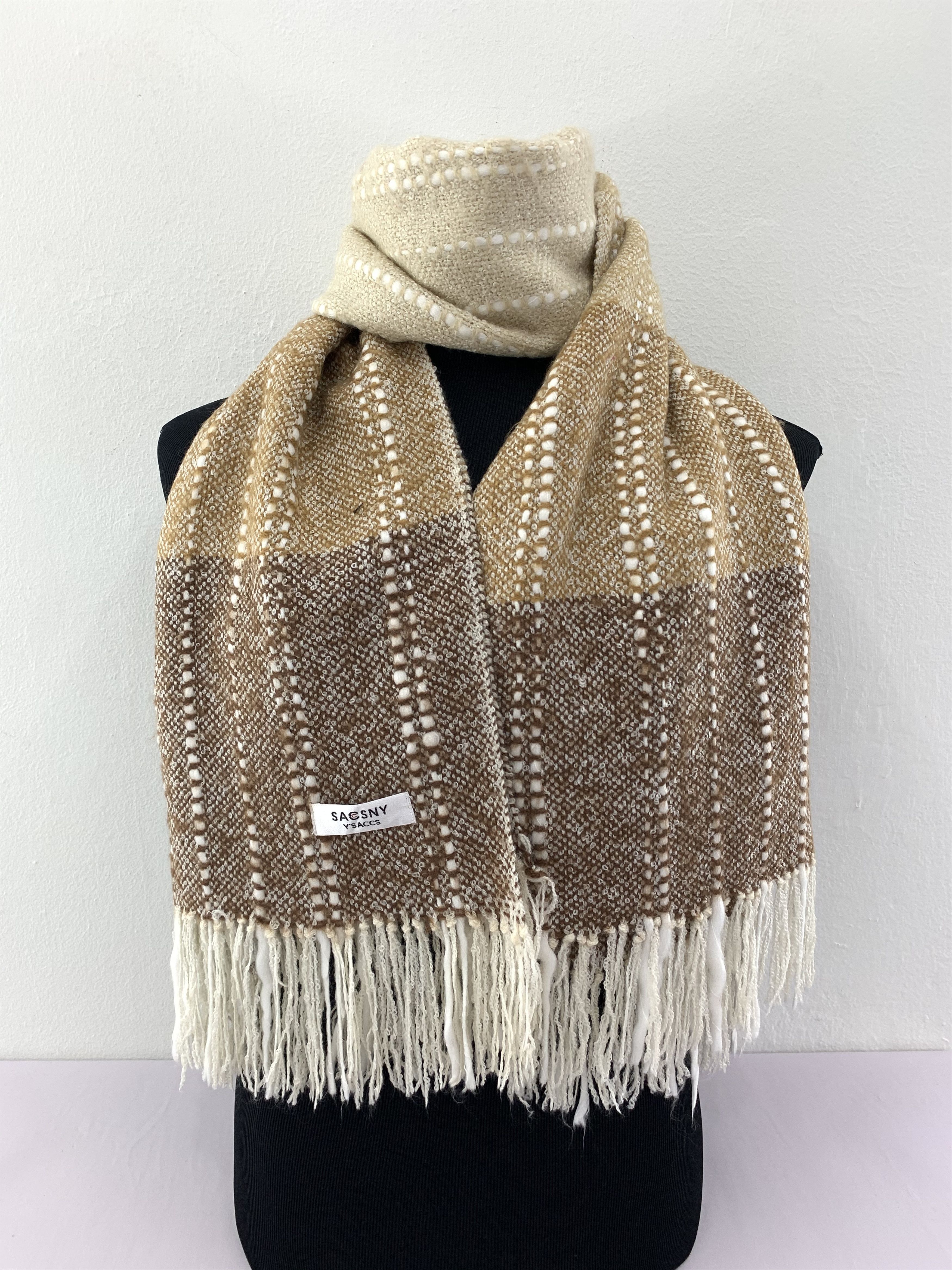 Yohji Yamamoto Y'saccs Saccsny Scarf Wool Muffler Neck Wrap BL4080 Size ONE SIZE - 1 Thumbnail