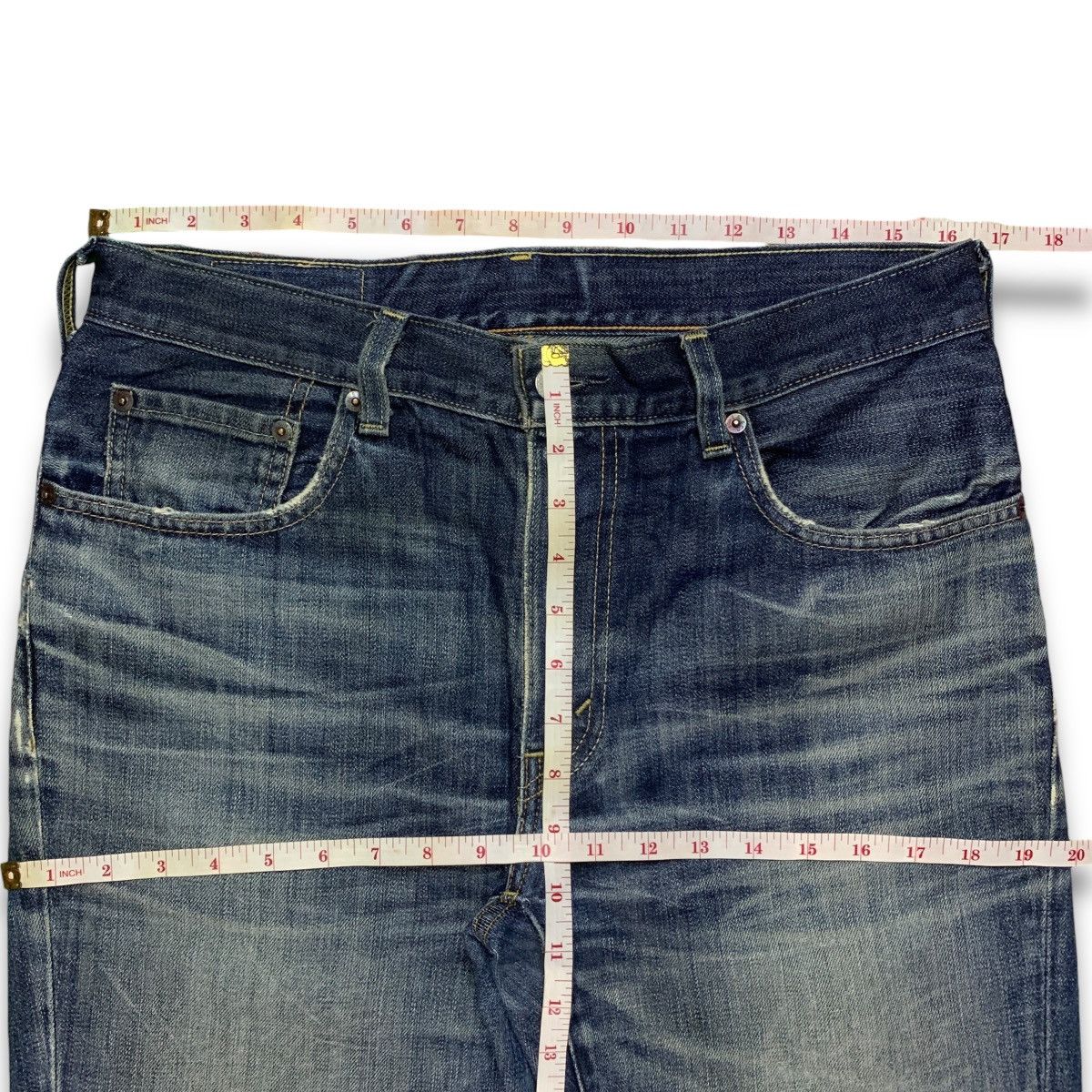 Levi's × Levi's Vintage Clothing Vintage 90s Levis 505 Blue Wash Loose Distressed Jeans 32x31 Size US 32 / EU 48 - 10 Thumbnail