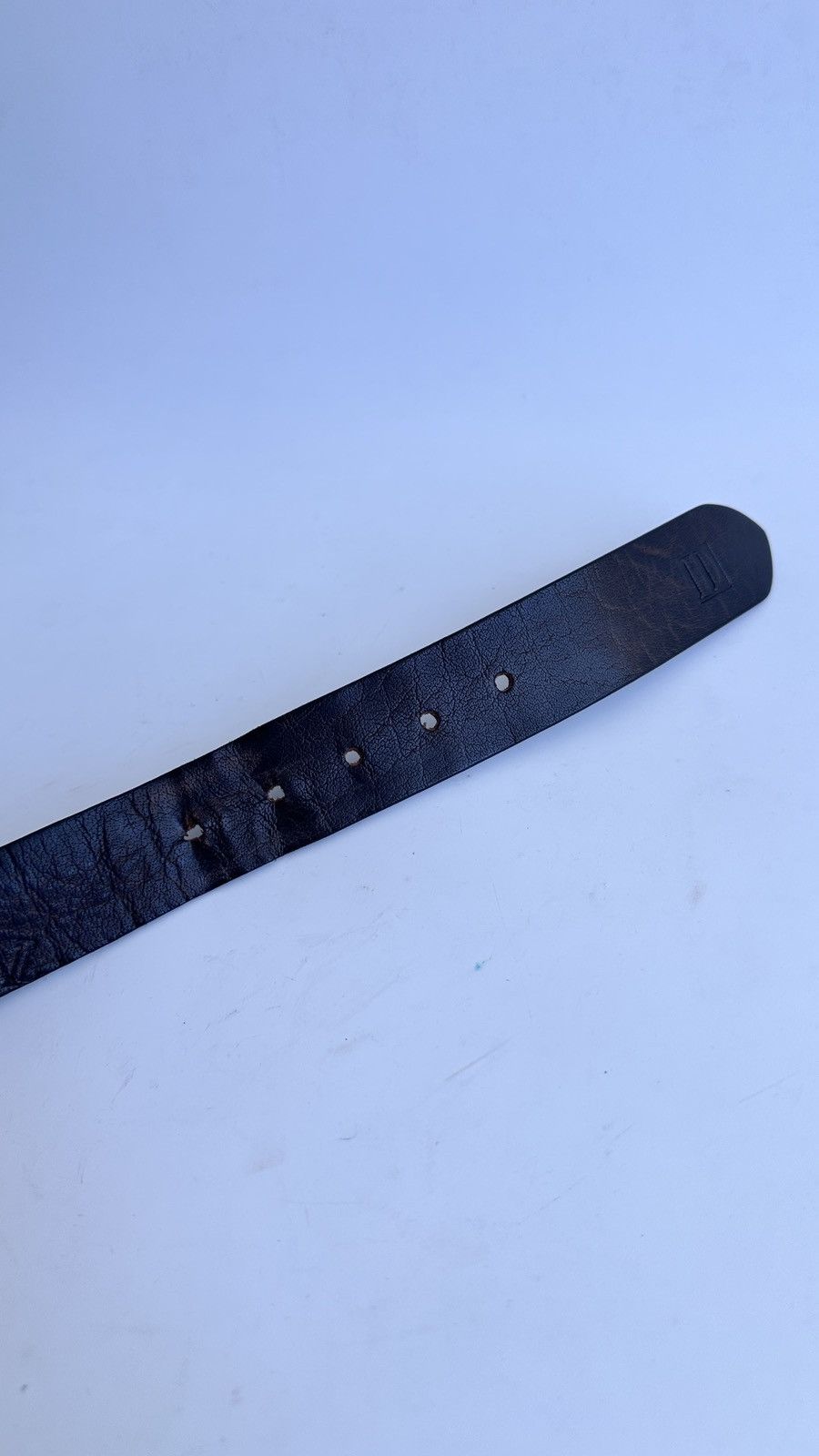 Diesel Vtg DIESEL Leather Belt Brown Distressed Grunge Y2K Gorpcore Size ONE SIZE - 6 Thumbnail