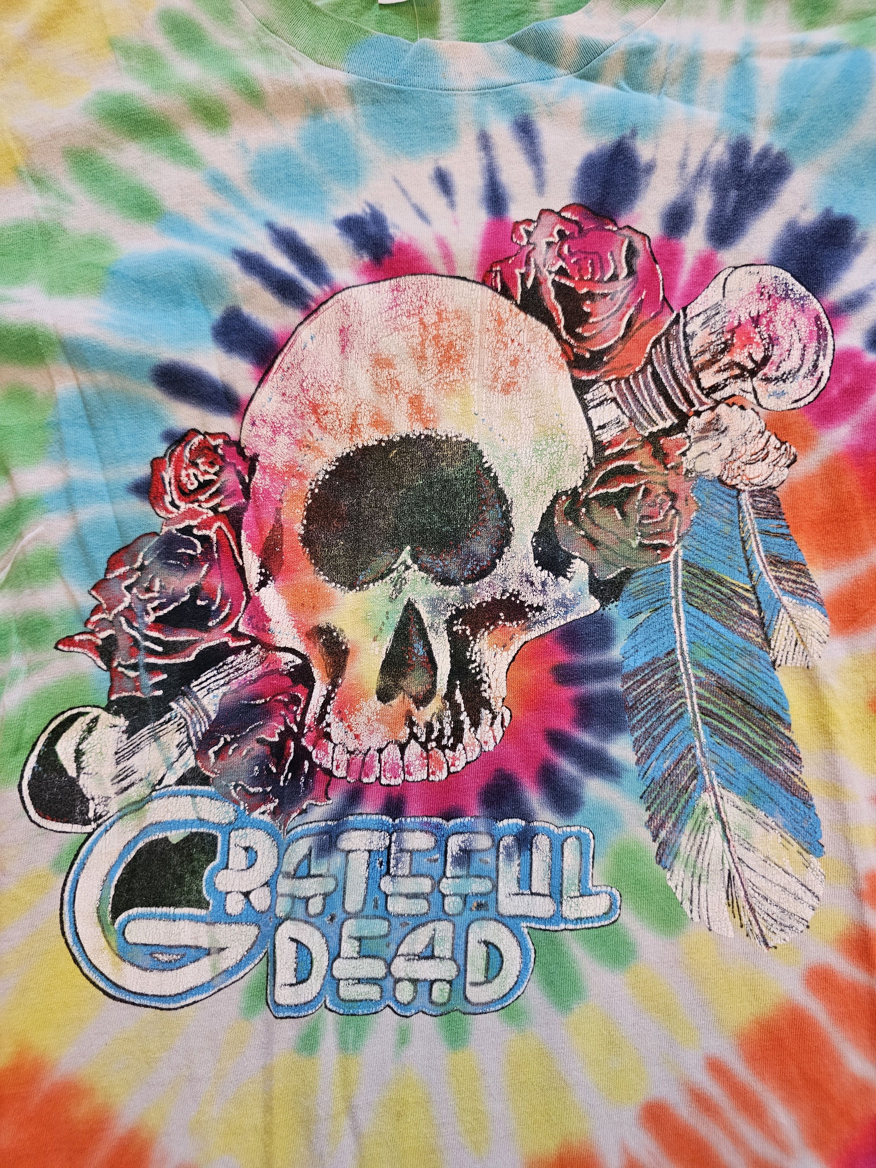 Grateful Dead 1970s Grateful Dead Double Sided Tee Sz L Size US L / EU 52-54 / 3 - 3 Thumbnail