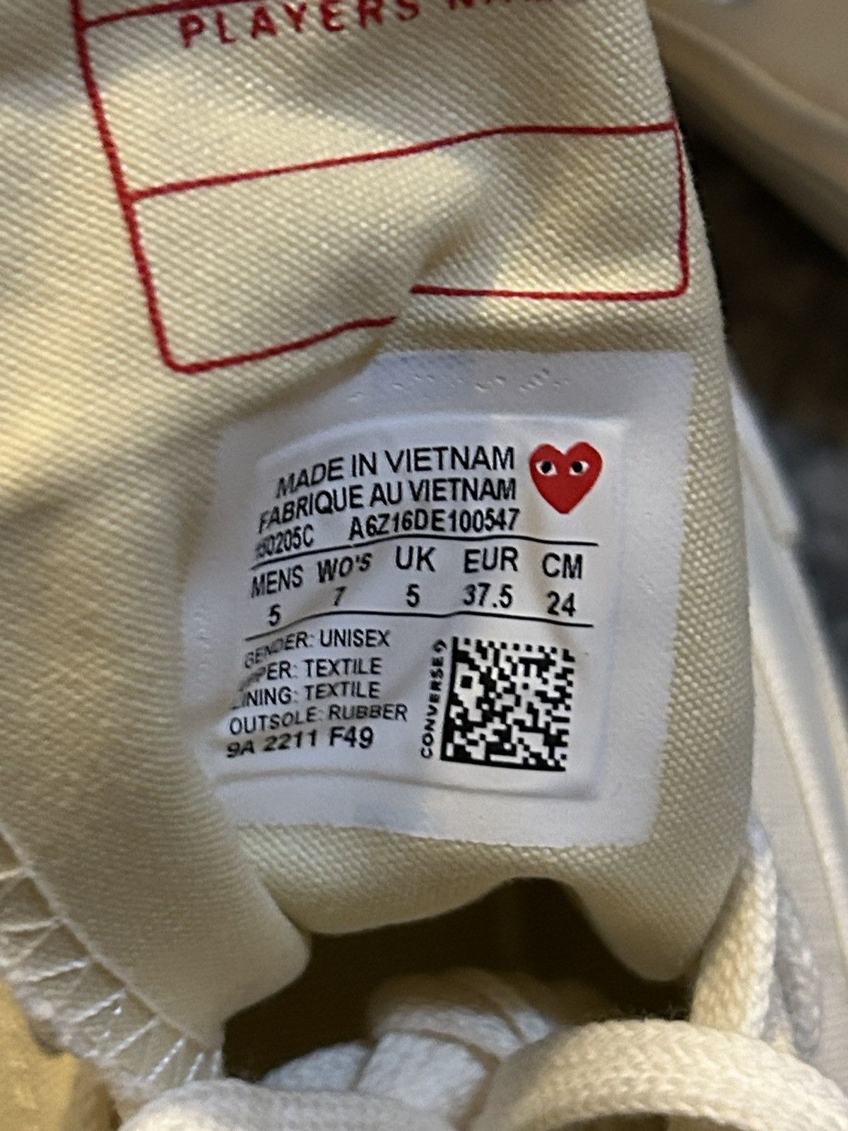 Comme des Garcons PLAY CONVERSE X COMME DES GARÇONS PLAY Chuck 70 printed Sneaker Size US 7 / IT 37 - 5 Thumbnail