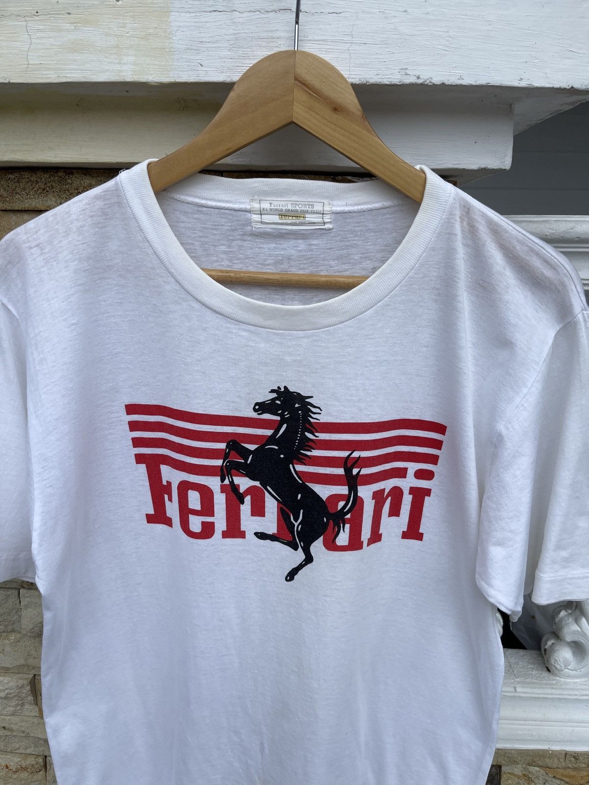 Ferrari × Formula 1 × Vintage Last Drop🔥Vtg 70s/80s Ferarri F-1 World Grand Prix Team Tee Size US M / EU 48-50 / 2 - 2 Thumbnail