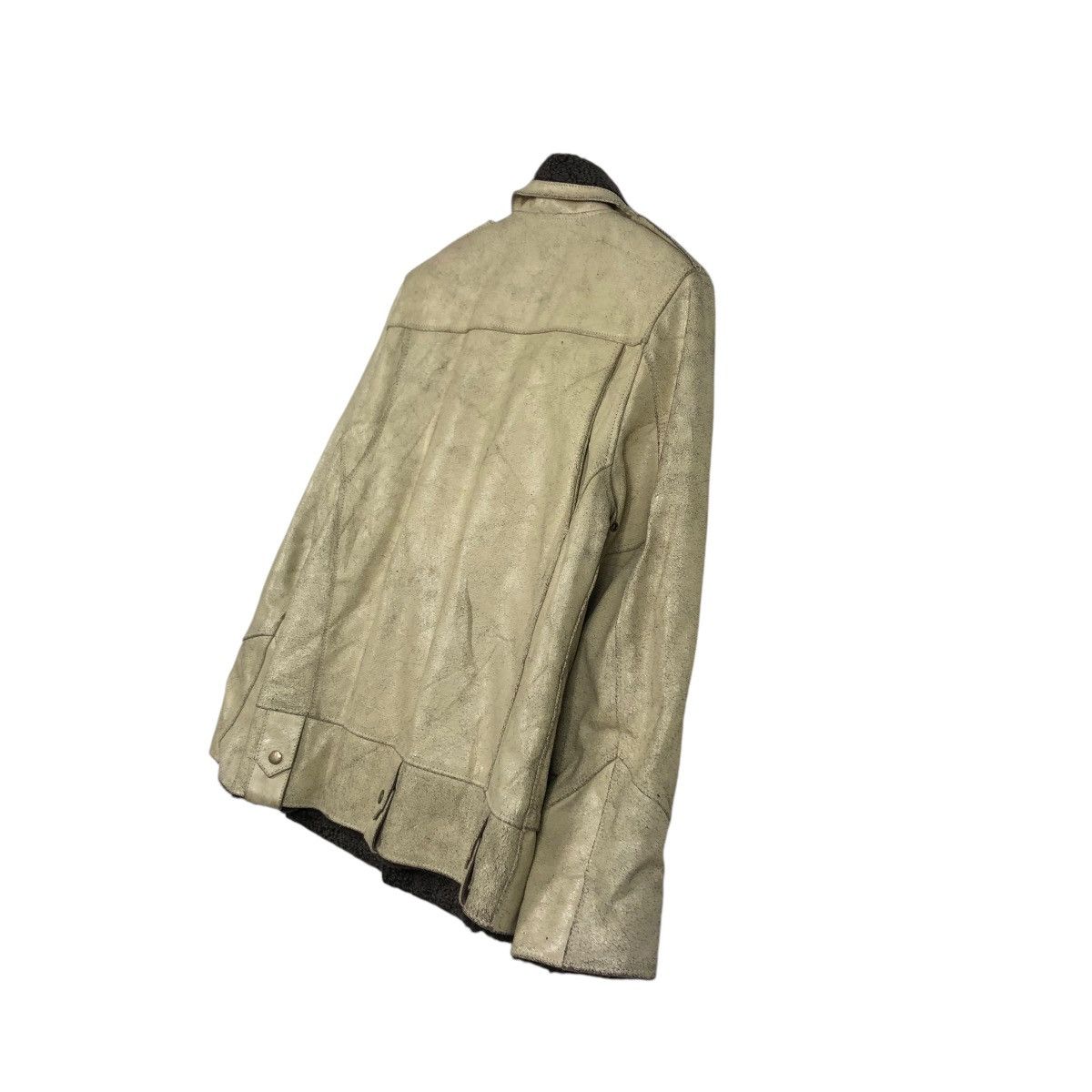 Japanese Brand VINTAGE BIKER COW LEATHER JACKET DOUBLE COLLAR ISSEY MIYAKE Size US M / EU 48-50 / 2 - 12 Thumbnail