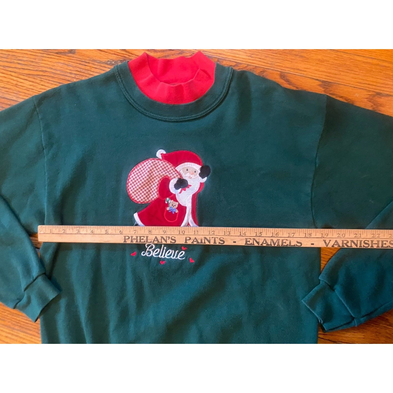Basic Editions VTG USA Christmas Santa Sweatshirt Double Collar Women’s M Size M / US 6-8 / IT 42-44 - 5 Thumbnail