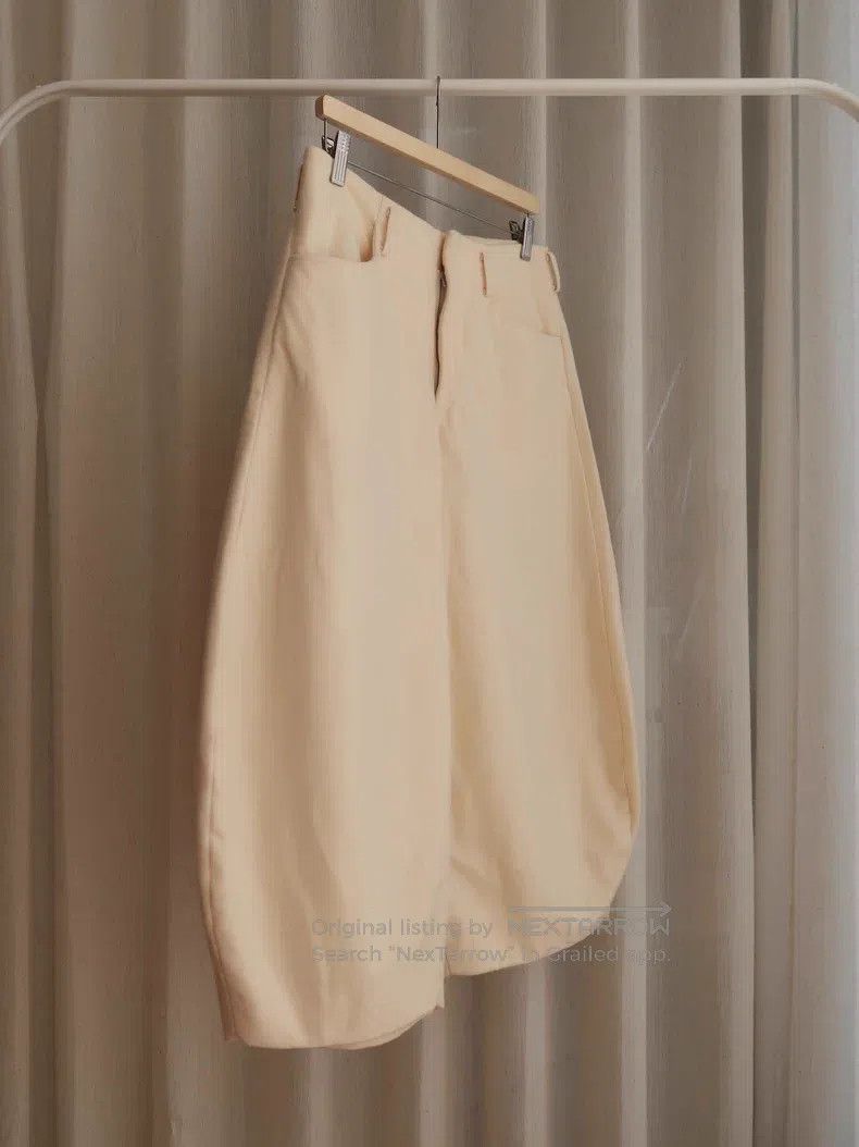 Comme des Garcons Comme des Garcons size S Beige Wool Side-Slit Balloon Pant Size US 27 - 6 Thumbnail
