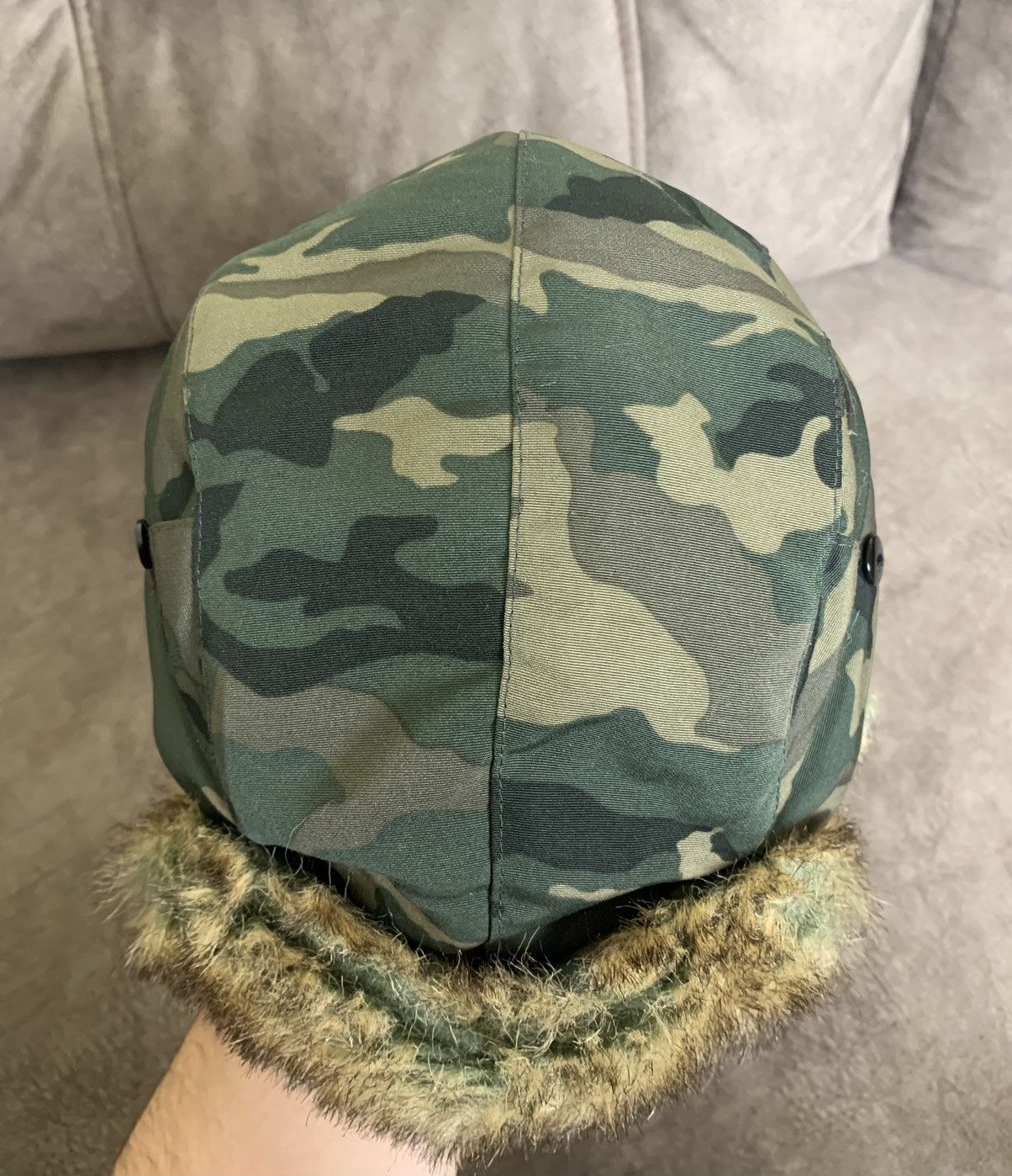Japanese Brand Y2K Camo Ushanka Hat Size ONE SIZE - 14 Thumbnail