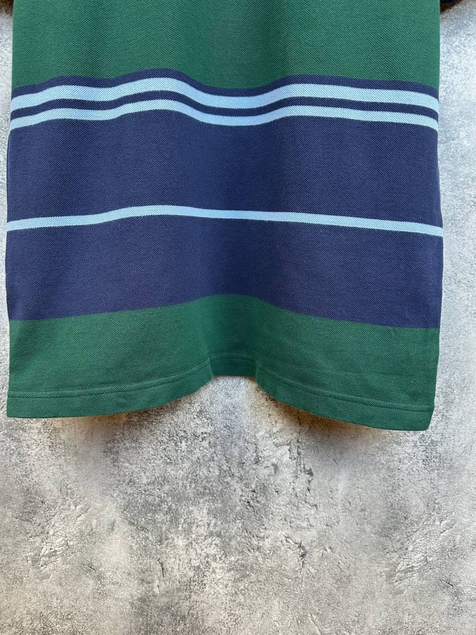 Fred Perry Fred Perry Striped Polo Shirt Navy / Green Cotton M8537 Size US L / EU 52-54 / 3 - 6 Thumbnail