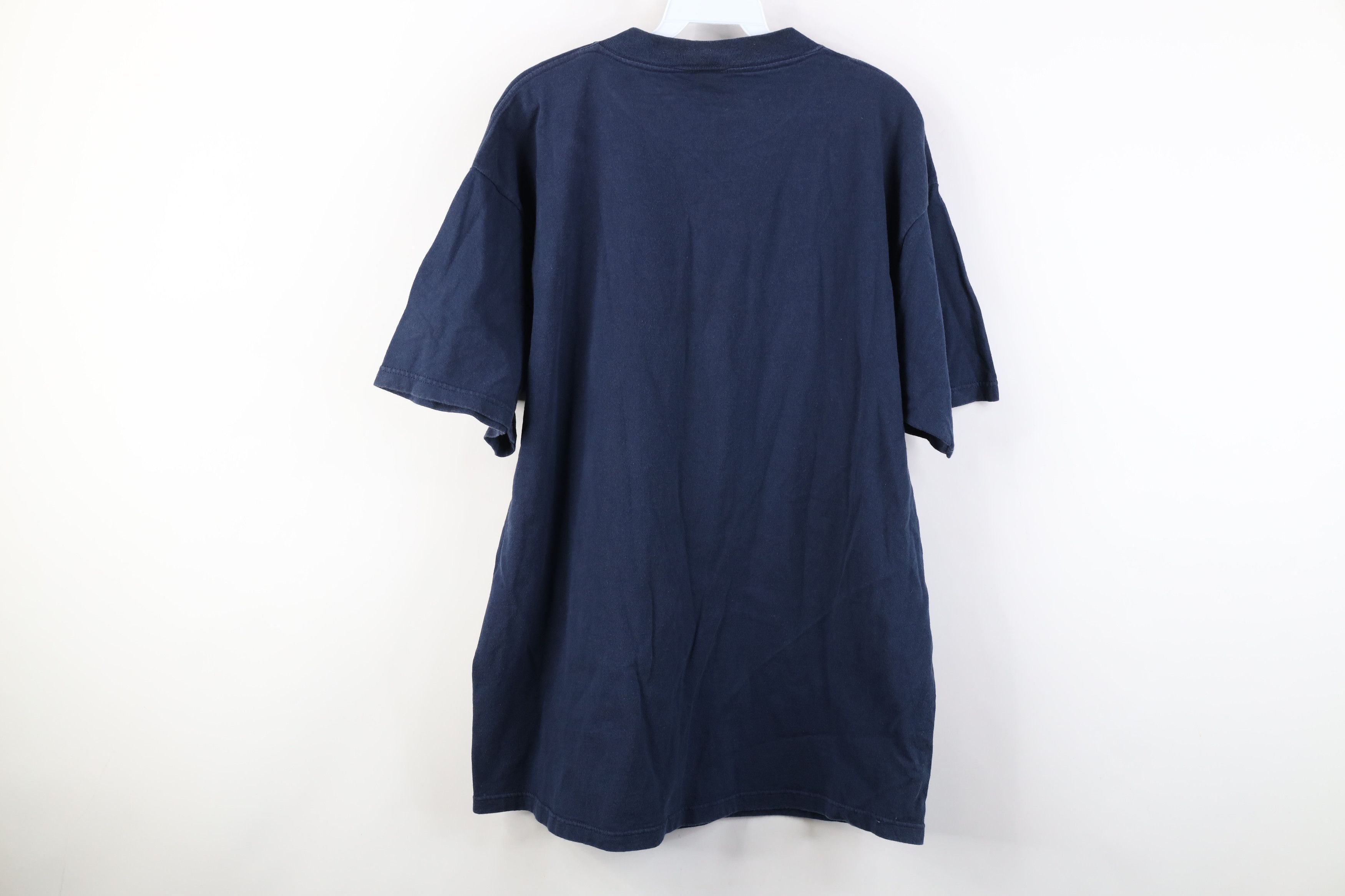 Vintage Vintage 90s Streetwear Head Metallic Dolphin T-Shirt Blue Size US XL / EU 56 / 4 - 11 Thumbnail