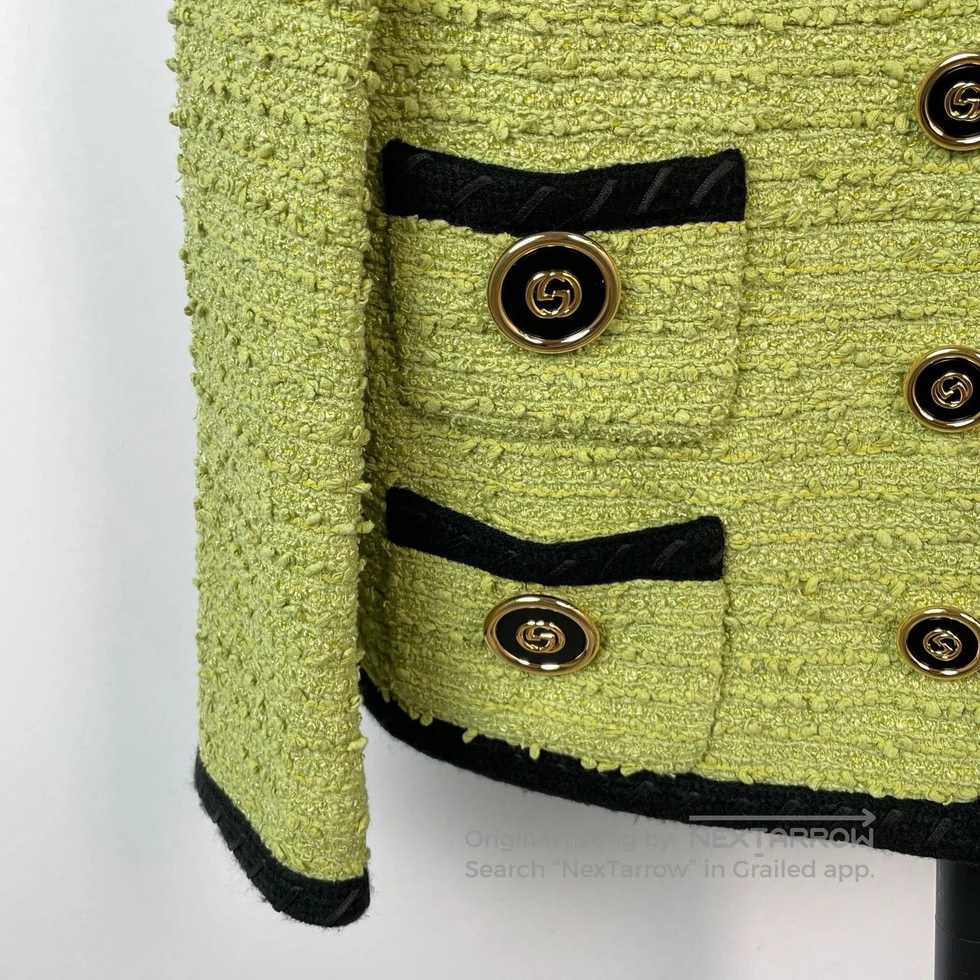 Gucci Gucci Avocado Green Tweed Jacket. Size S / US 4 / IT 40 - 4 Thumbnail