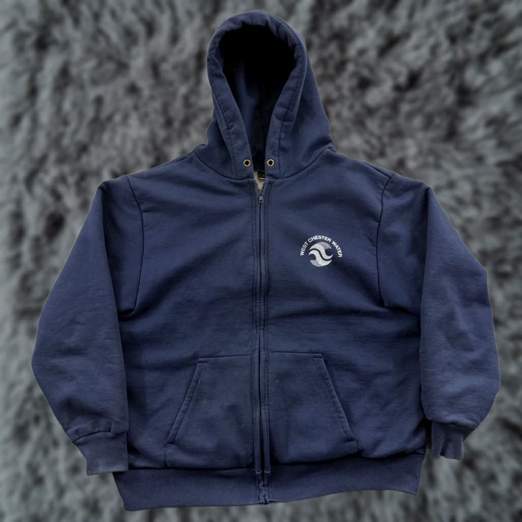Age Factory× SUPPLIER Waffle Zip Hoodie Vintage Vintage 1970s Maverick Waffle Lined Thermal Zip Up Hoodie