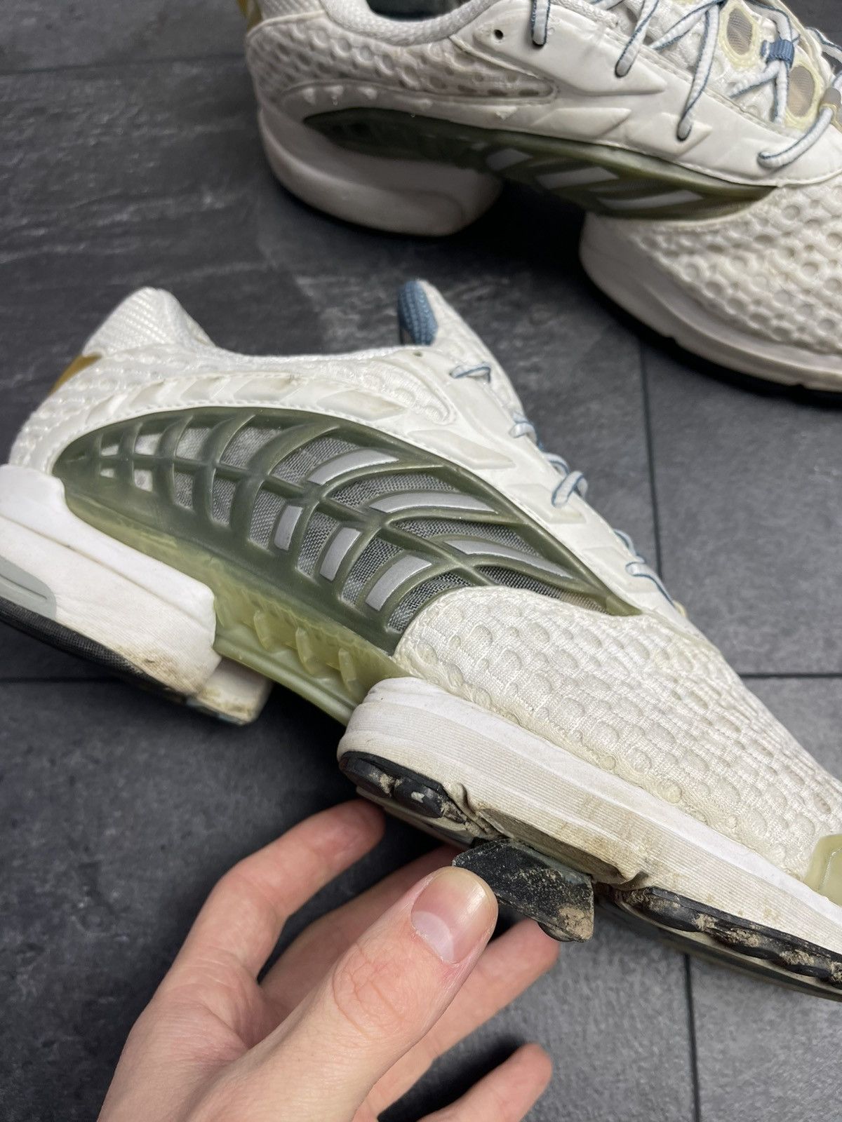 Adidas × Streetwear × Vintage ADIDAS CLIMACOOL 1 WHITE TRAINERS VINTAGE Size US 10.5 / EU 43-44 - 4 Thumbnail