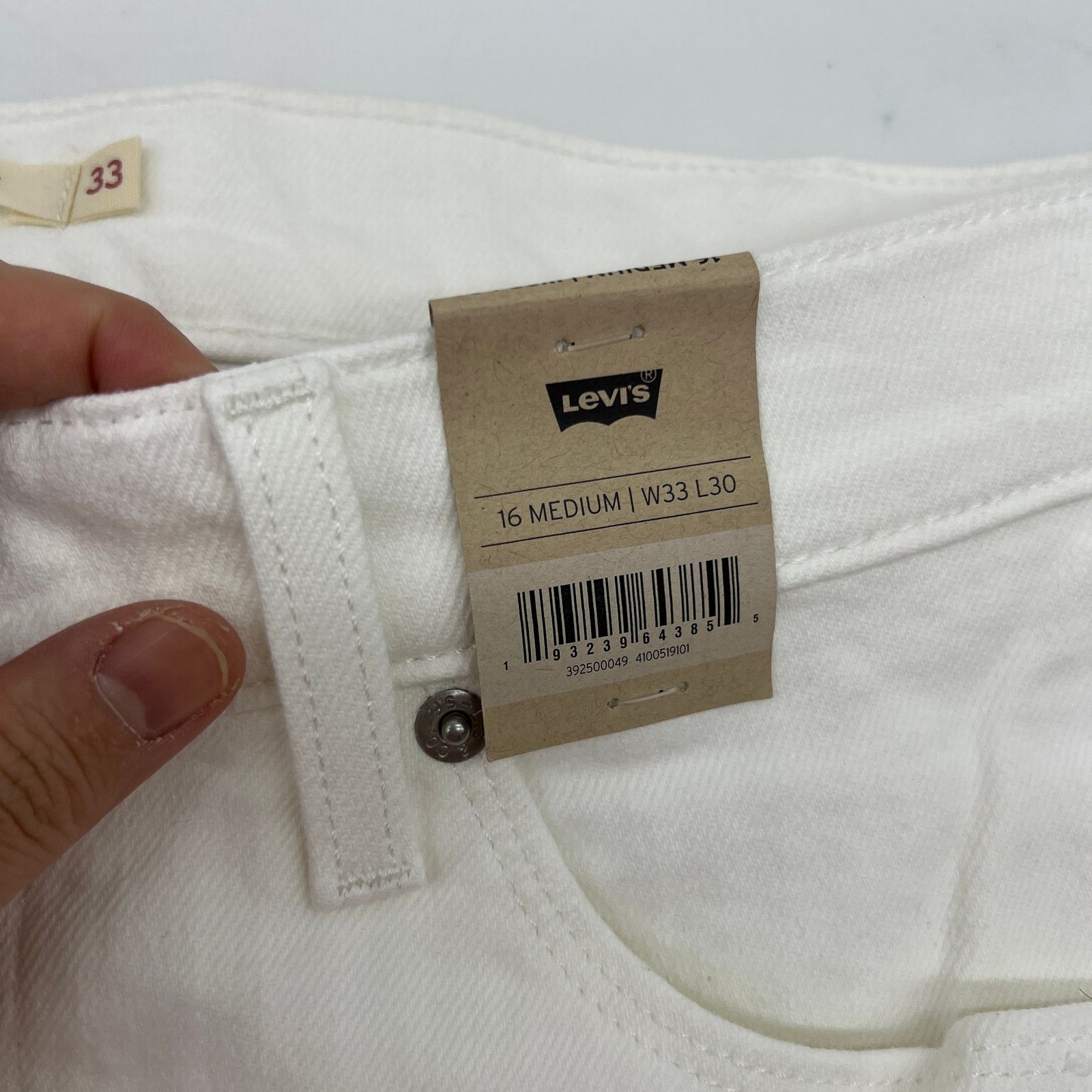 Levi's Levi's Women's Classic Straight Jeans White 16 Size 33" - 7 Thumbnail