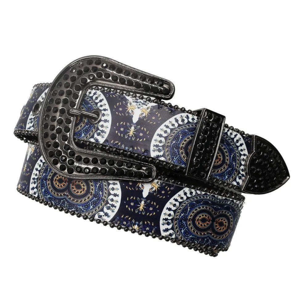 Vintage Gothic Pu Belt Rhinestone Size ONE SIZE - 4 Thumbnail