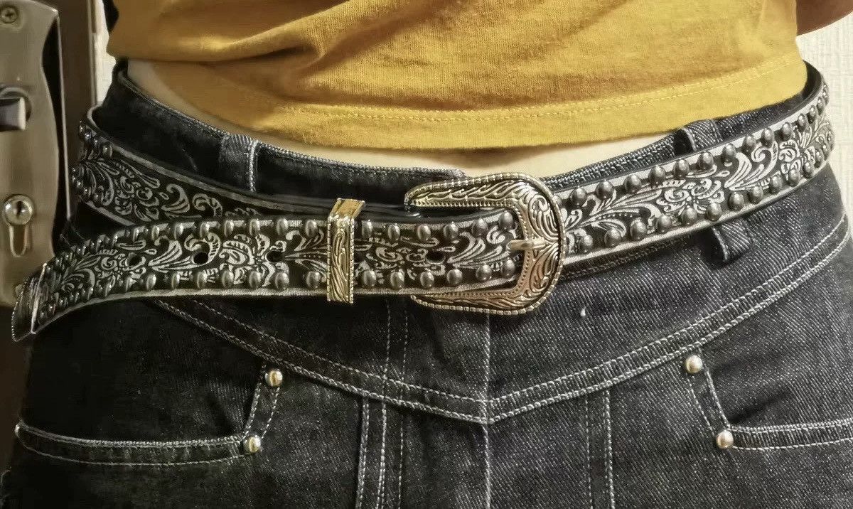 Japanese Brand × Vintage Outdoor retro punk design western rivet studded bet Size ONE SIZE - 1 Thumbnail