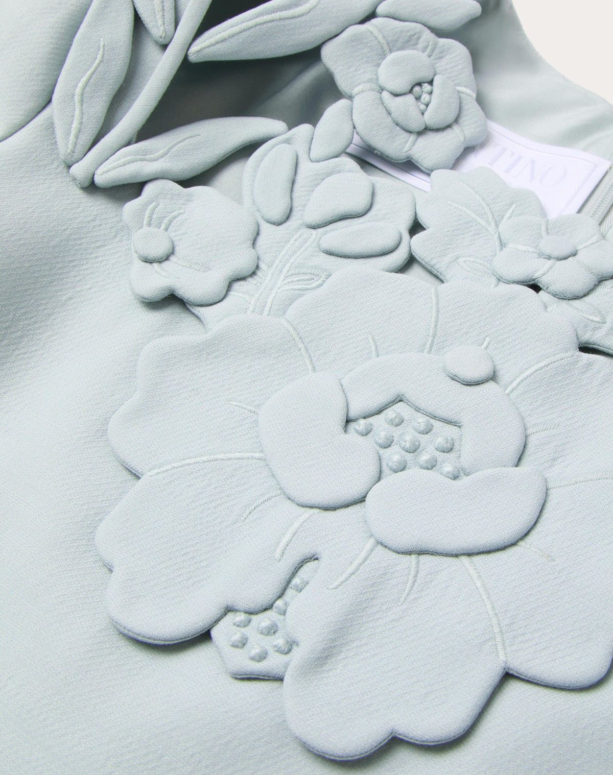 Valentino o1s1wg110525 Embroidered Crepe Coutoure Short Dress in Grey Size M / US 6-8 / IT 42-44 - 7 Thumbnail