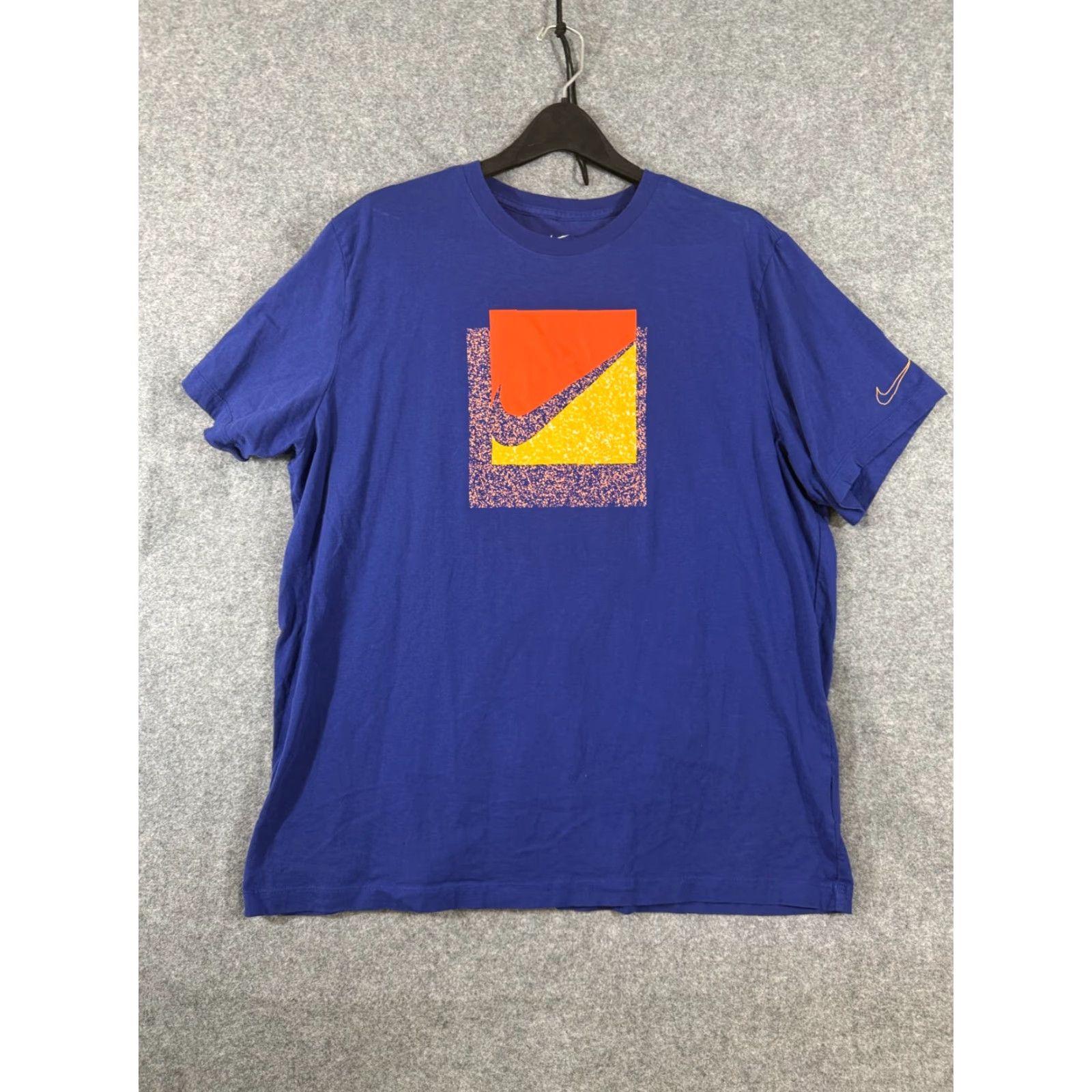Nike Nike Tee Mens 2XL Blue Sportswear NSW Brandriff Swoosh Box Logo Short Sleeve Size US 39 - 3 Thumbnail